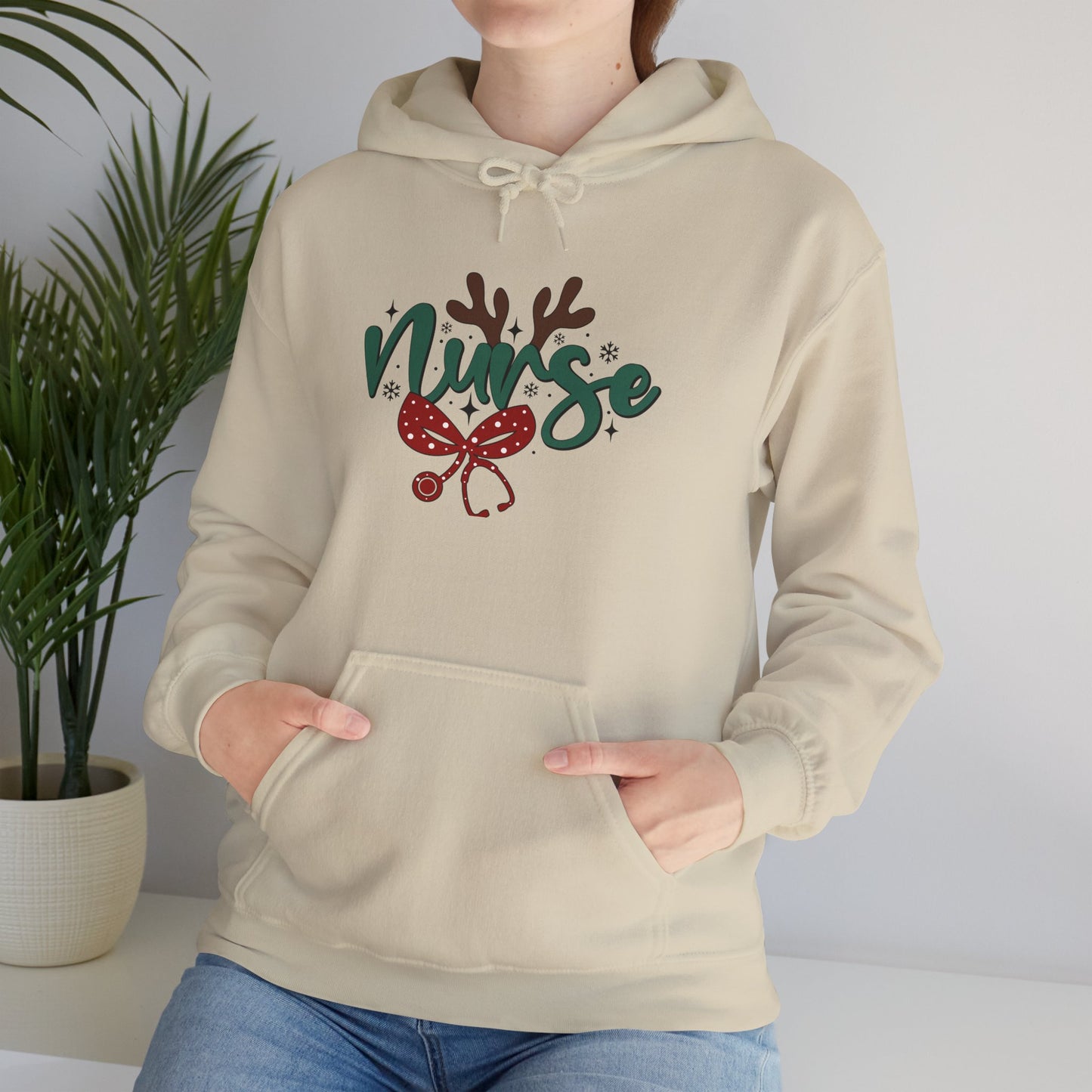 Festive Nurse Hoodie | Holiday Sweatshirt, Christmas Gift for Nurses, Cozy Winter Wear, Fun Nursing Apparel