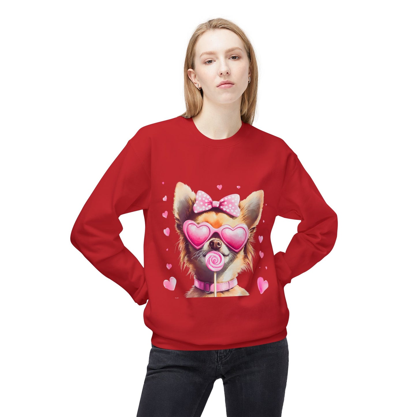 Valentines Unisex Midweight Softstyle Fleece Crewneck Sweatshirt