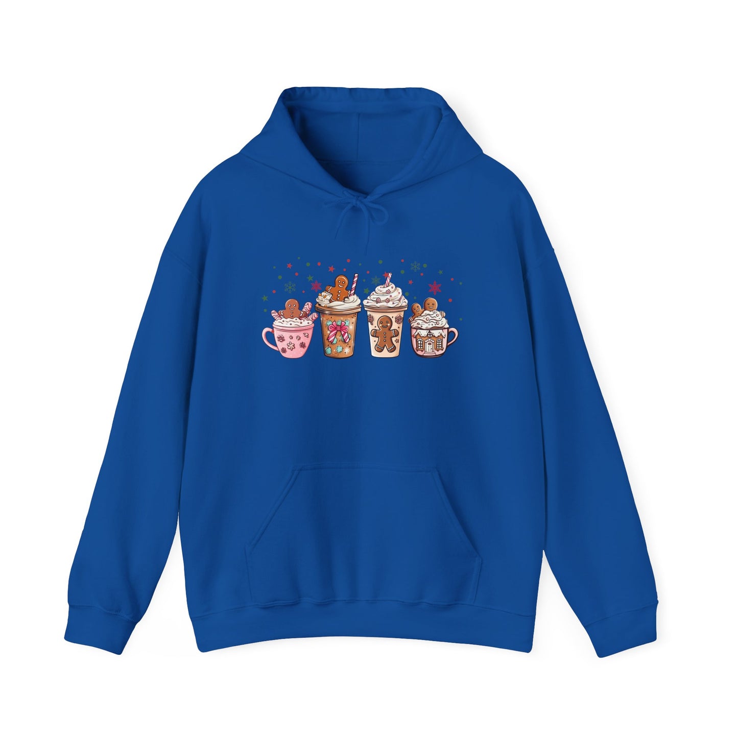 Gingerbread Coffee Holiday Hoodie - Cozy Xmas Sweatshirt, Cute Winter Gift, Christmas Apparel, Festive Layering Pullover
