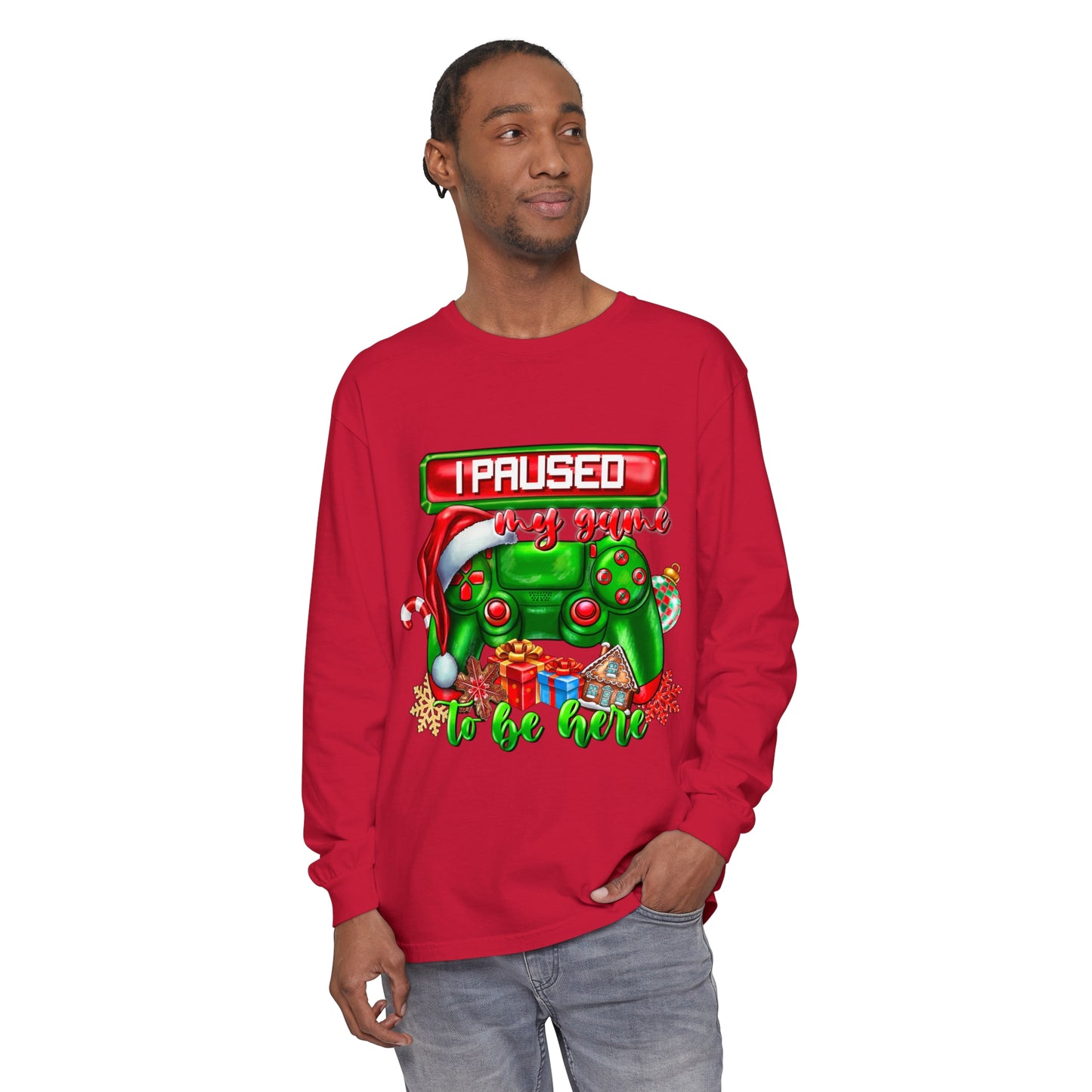 Christmas Unisex Garment-dyed Long Sleeve T-Shirt