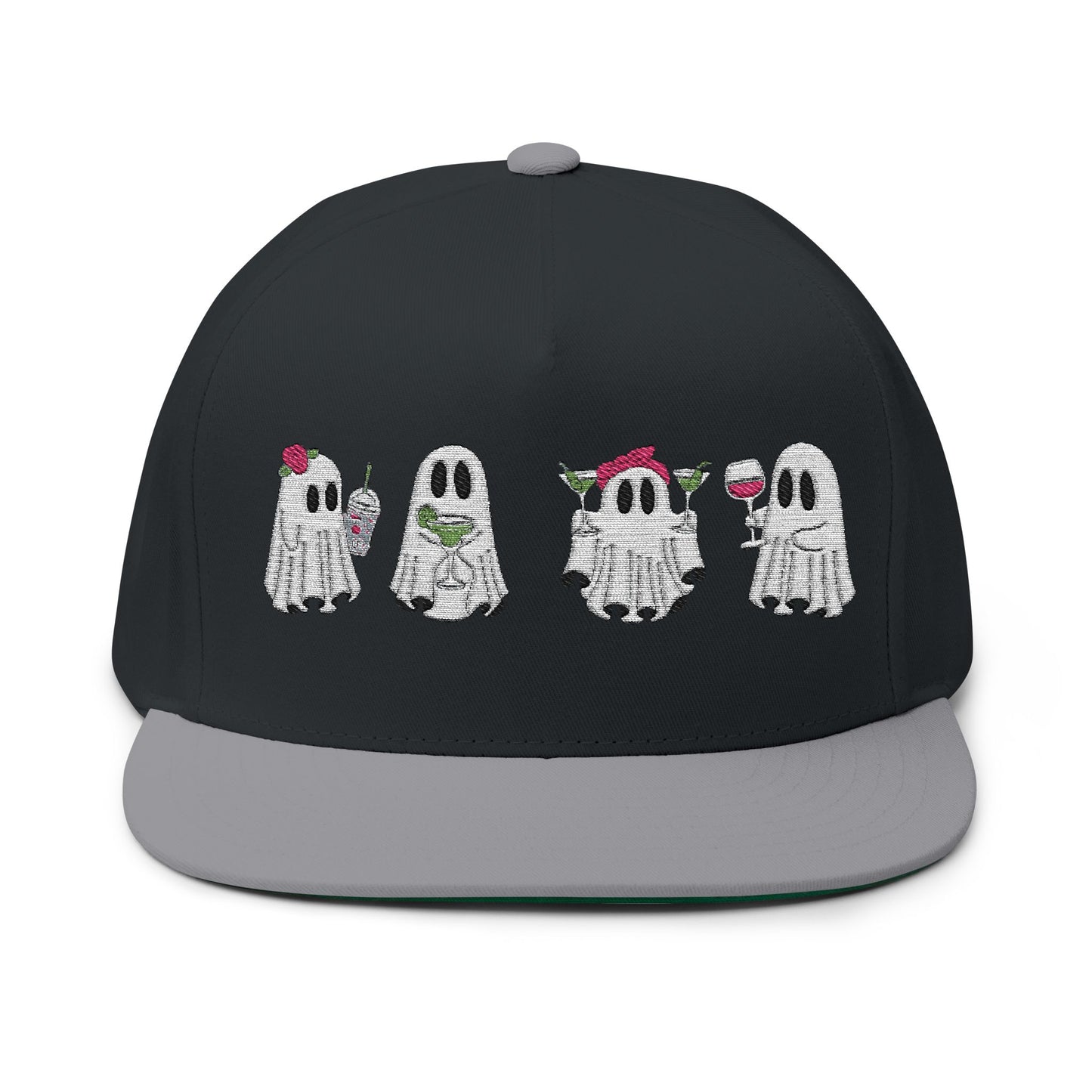 Whimsical Embroidered Flat Bill Cap, Fun Hat for Festivals, Summer Outings, Birthday Gifts, Gift for Friends, Unique Accessories