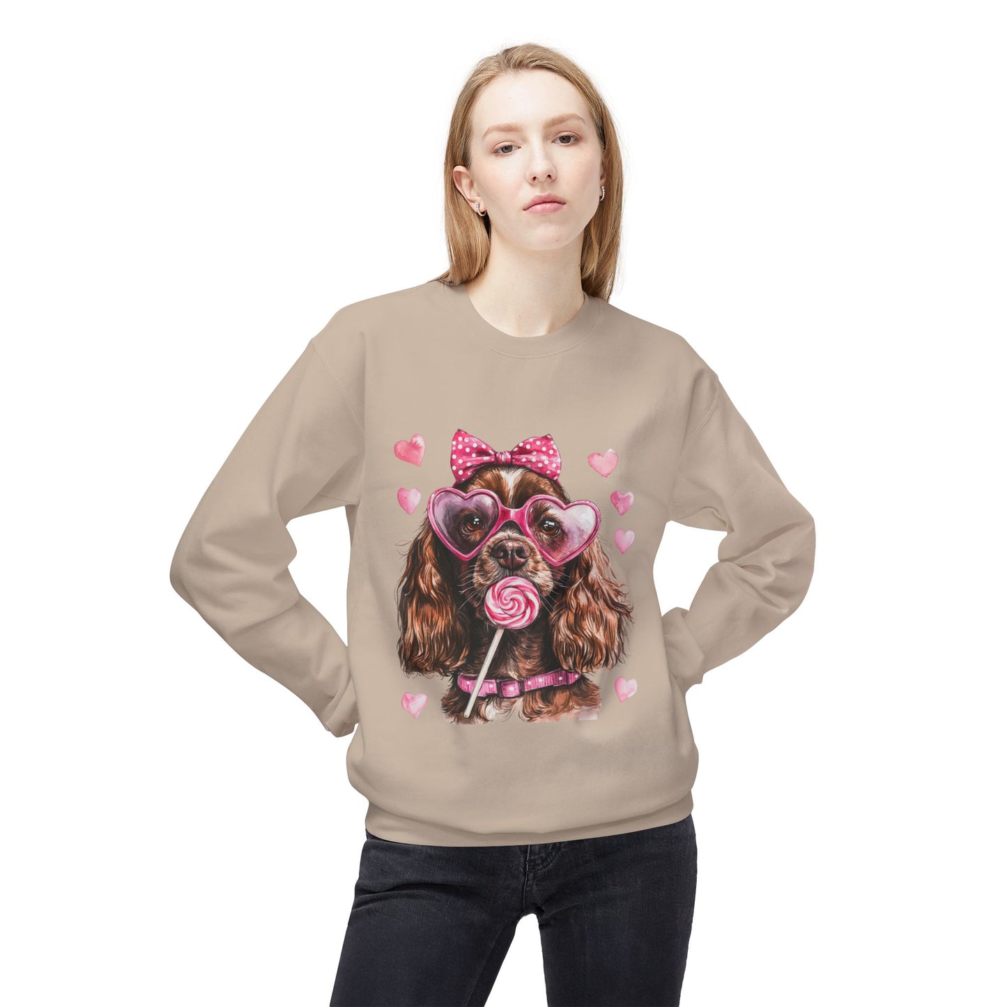 Valentines Unisex Midweight Softstyle Fleece Crewneck Sweatshirt
