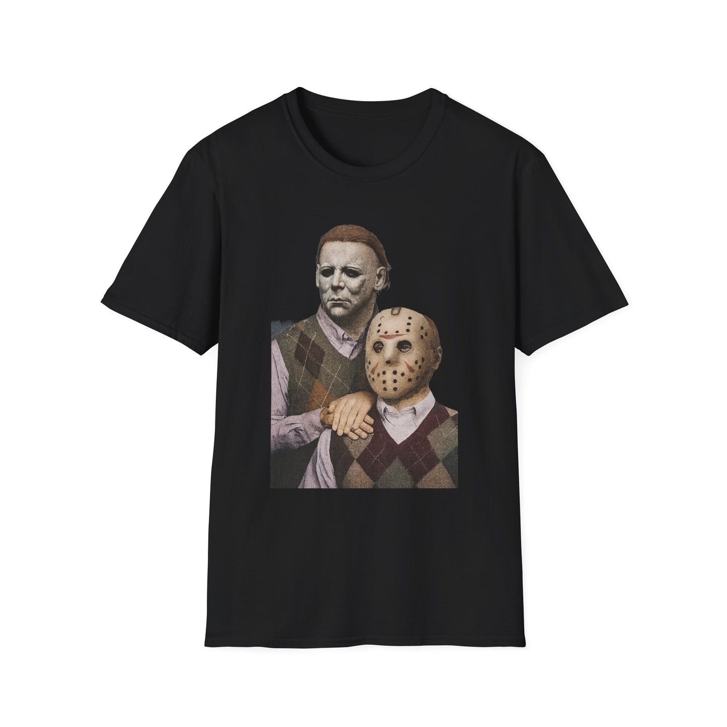 Horror Movie Character T-Shirt | Unisex Softstyle Tee, Scary Graphic Tee, Perfect for Halloween, Horror Fans, Movie Lovers