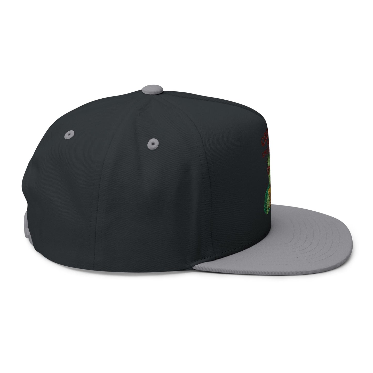 Coffee Love Language Embroidered Flat Bill Cap, Cool Hats, Gift for Coffee Lovers, Trendy Headwear, Unique Apparel