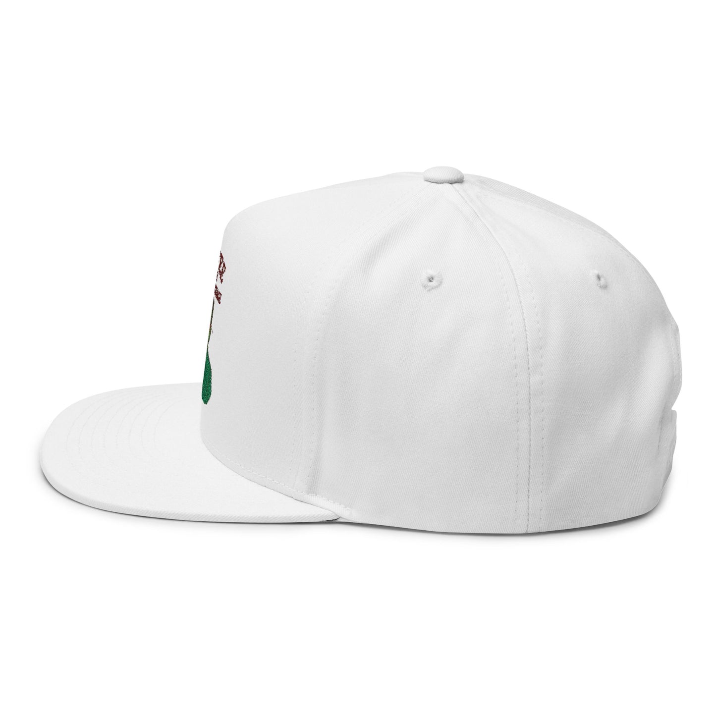 Coffee Love Language Embroidered Flat Bill Cap, Cool Hats, Gift for Coffee Lovers, Trendy Headwear, Unique Apparel