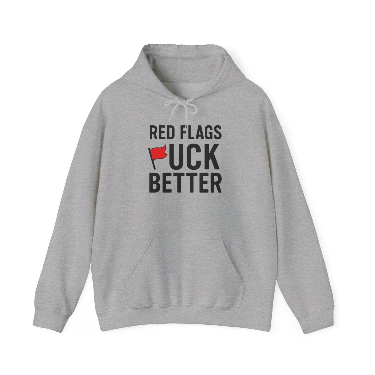 Red Flags Hoodie - Unisex Heavy Blend Hoodie for Casual Wear, Gift for Friends, Streetwear Style, Funny Hoodie, Soft and Cozy