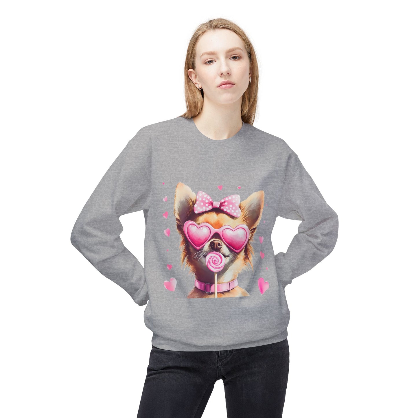 Valentines Unisex Midweight Softstyle Fleece Crewneck Sweatshirt