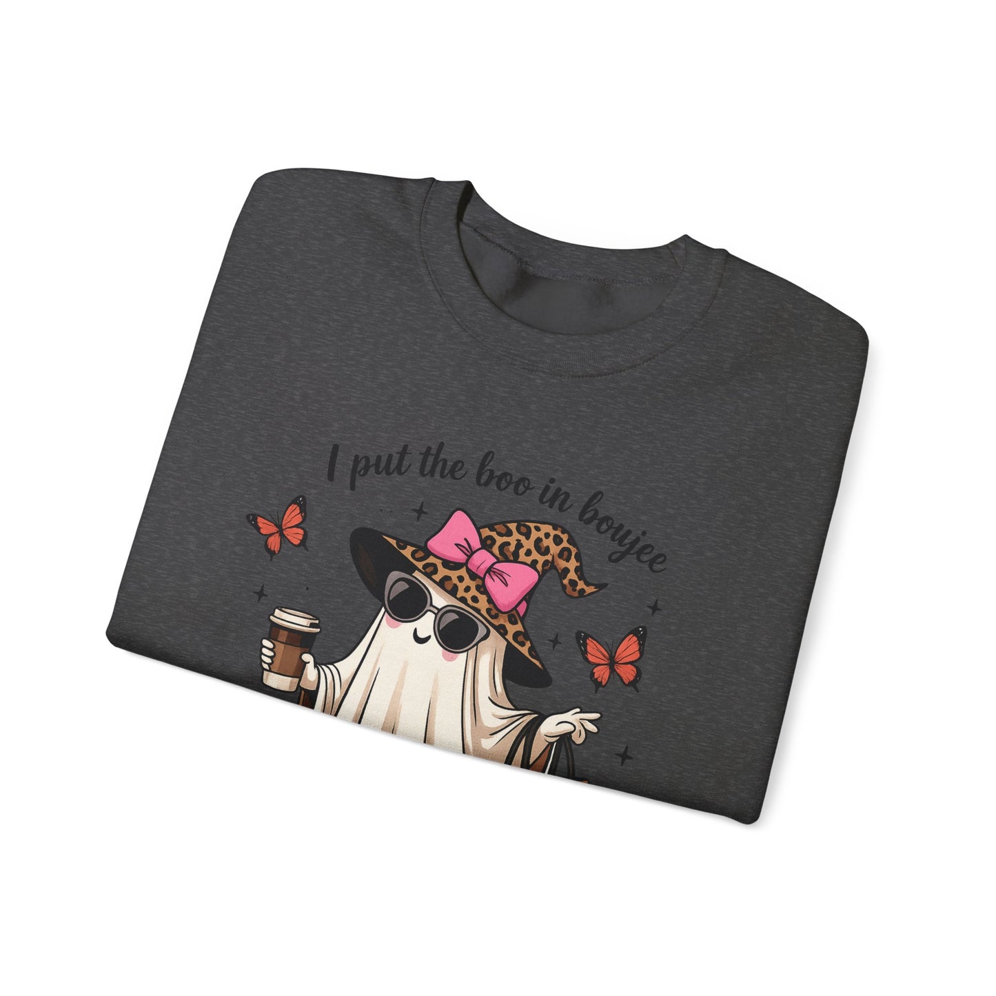 Chic Ghost Crewneck Sweatshirt | Halloween Cozy Apparel, Casual Outfit, Trendy Gift, Fall Fashion