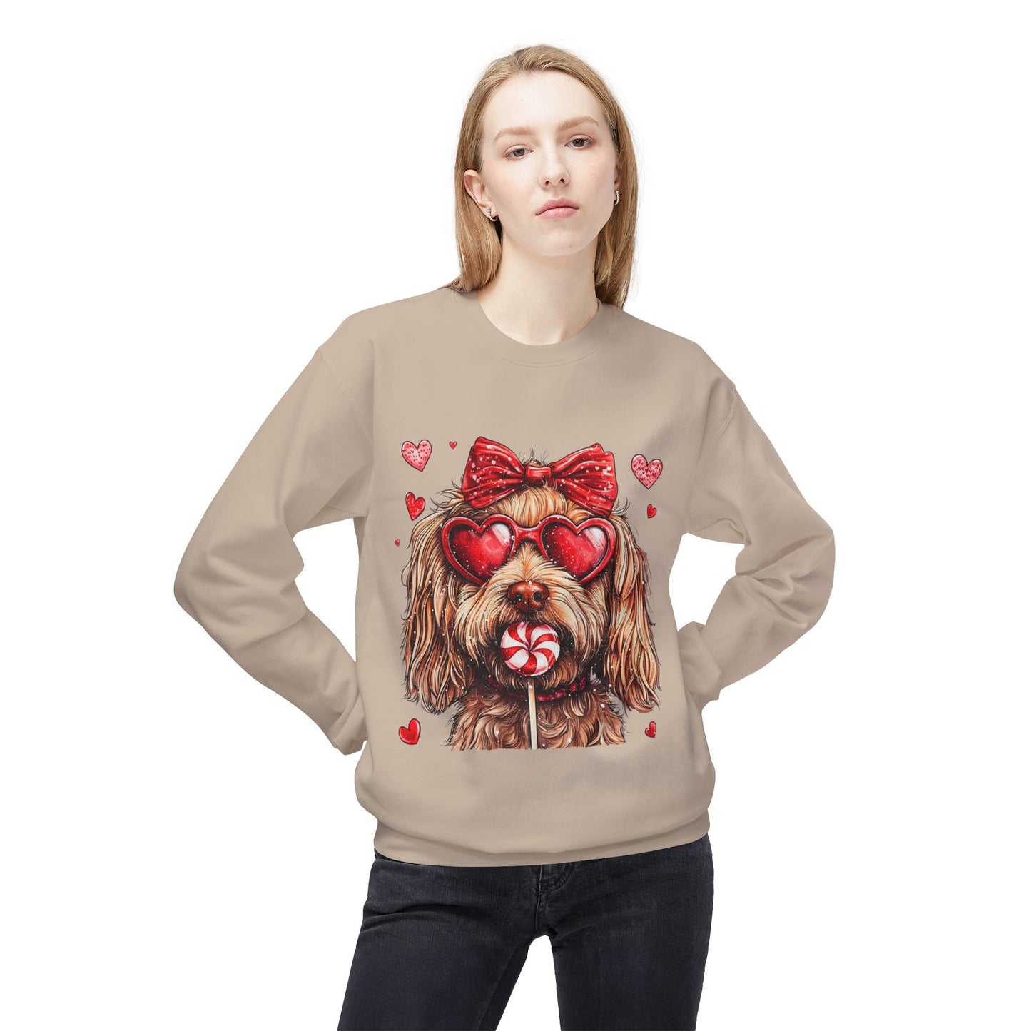 Valentines Unisex Midweight Softstyle Fleece Crewneck Sweatshirt