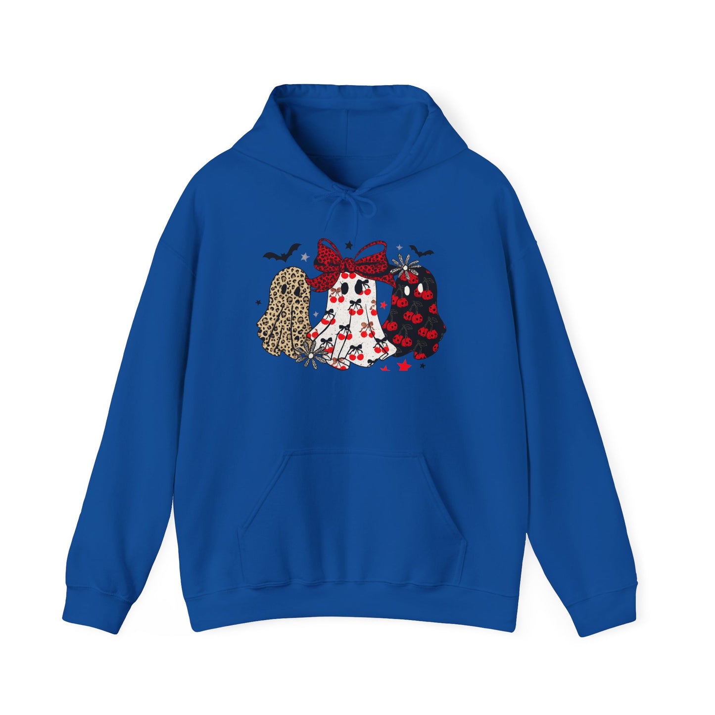 Cute Graphic Hooded Sweatshirt for Women, Cozy Casual Wear, Perfect for Halloween, Bat and Pumpkin Design, Fall Fashion