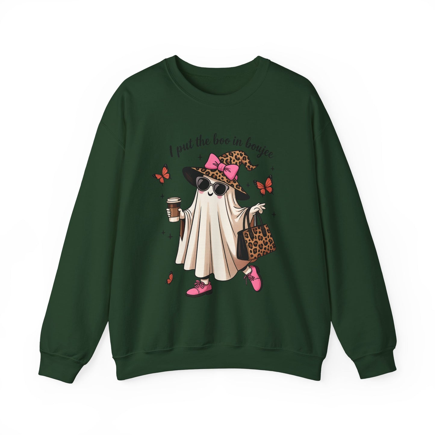 Chic Ghost Crewneck Sweatshirt | Halloween Cozy Apparel, Casual Outfit, Trendy Gift, Fall Fashion