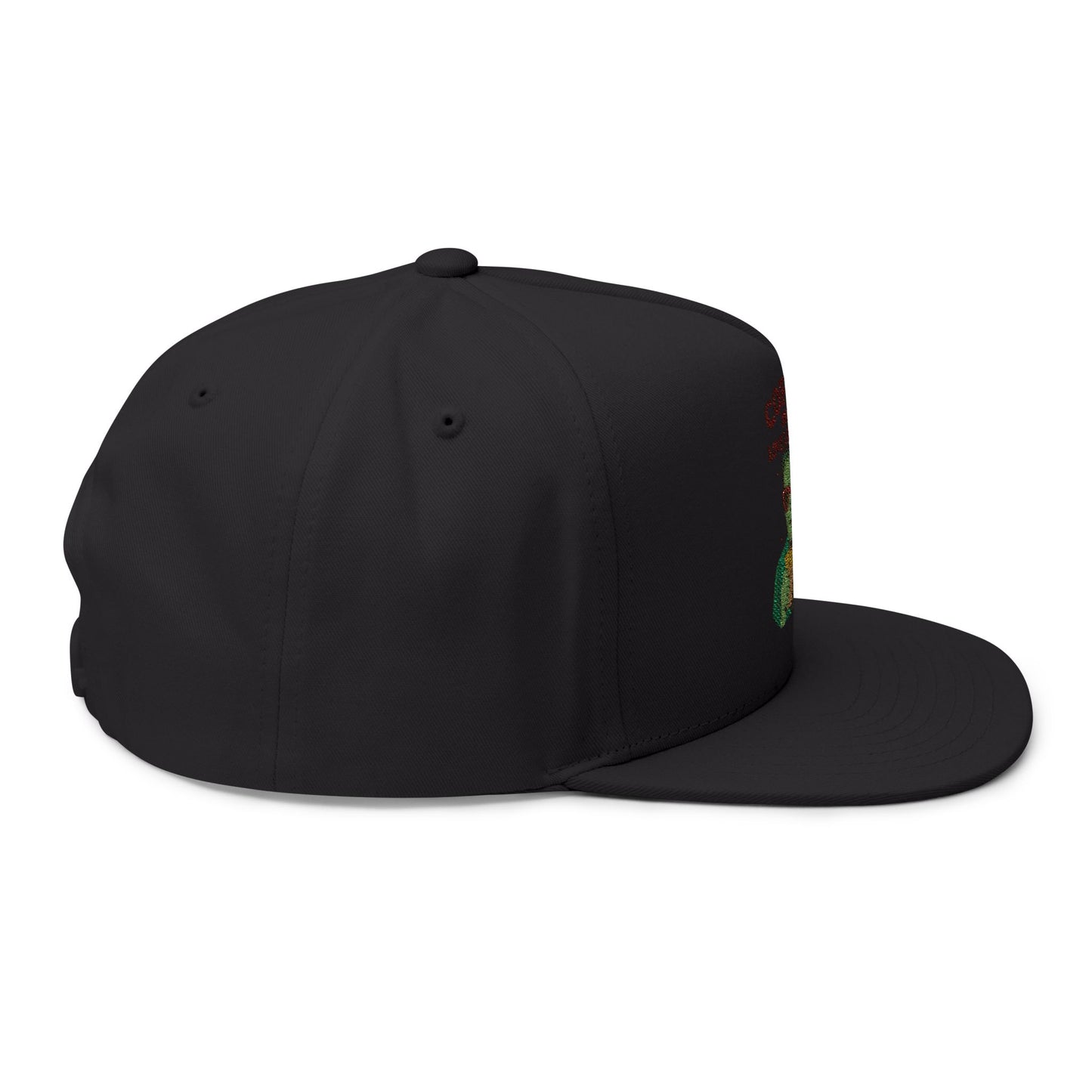 Coffee Love Language Embroidered Flat Bill Cap, Cool Hats, Gift for Coffee Lovers, Trendy Headwear, Unique Apparel