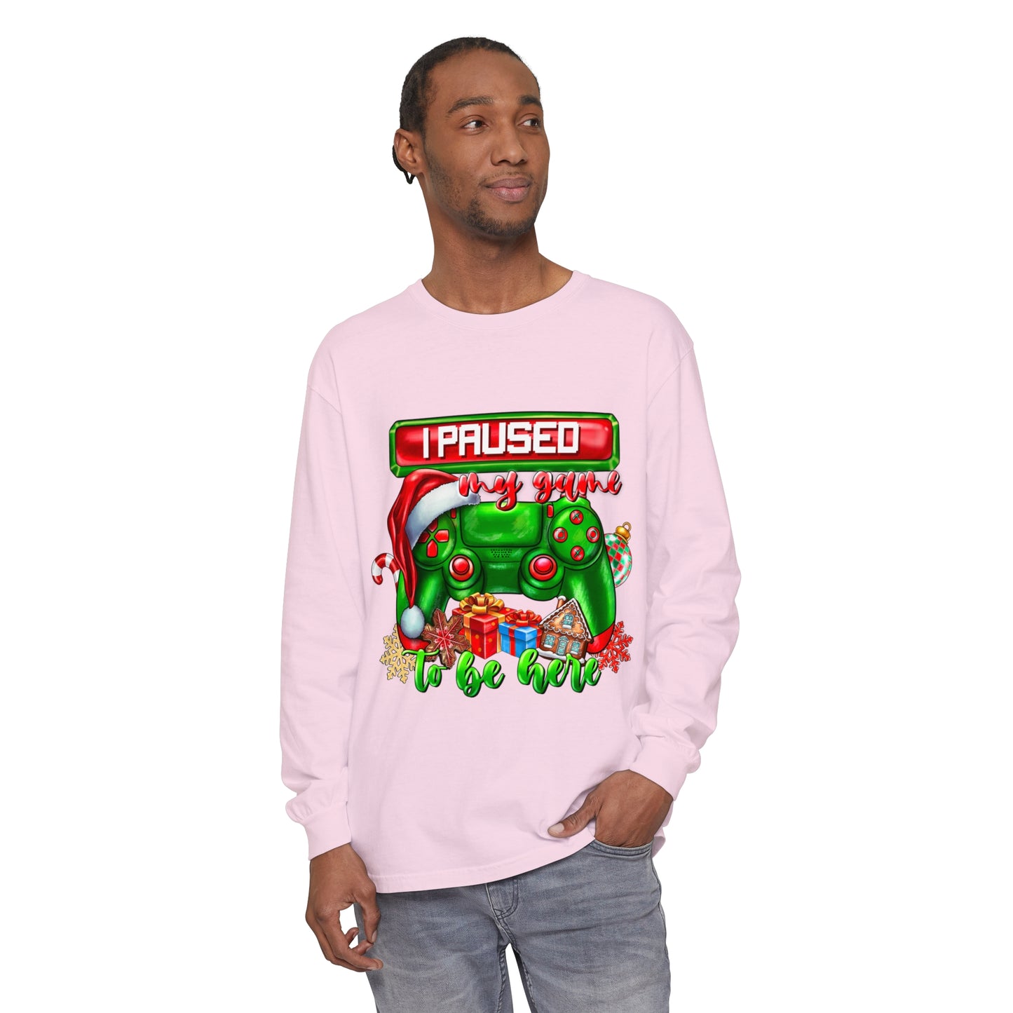 Christmas Unisex Garment-dyed Long Sleeve T-Shirt