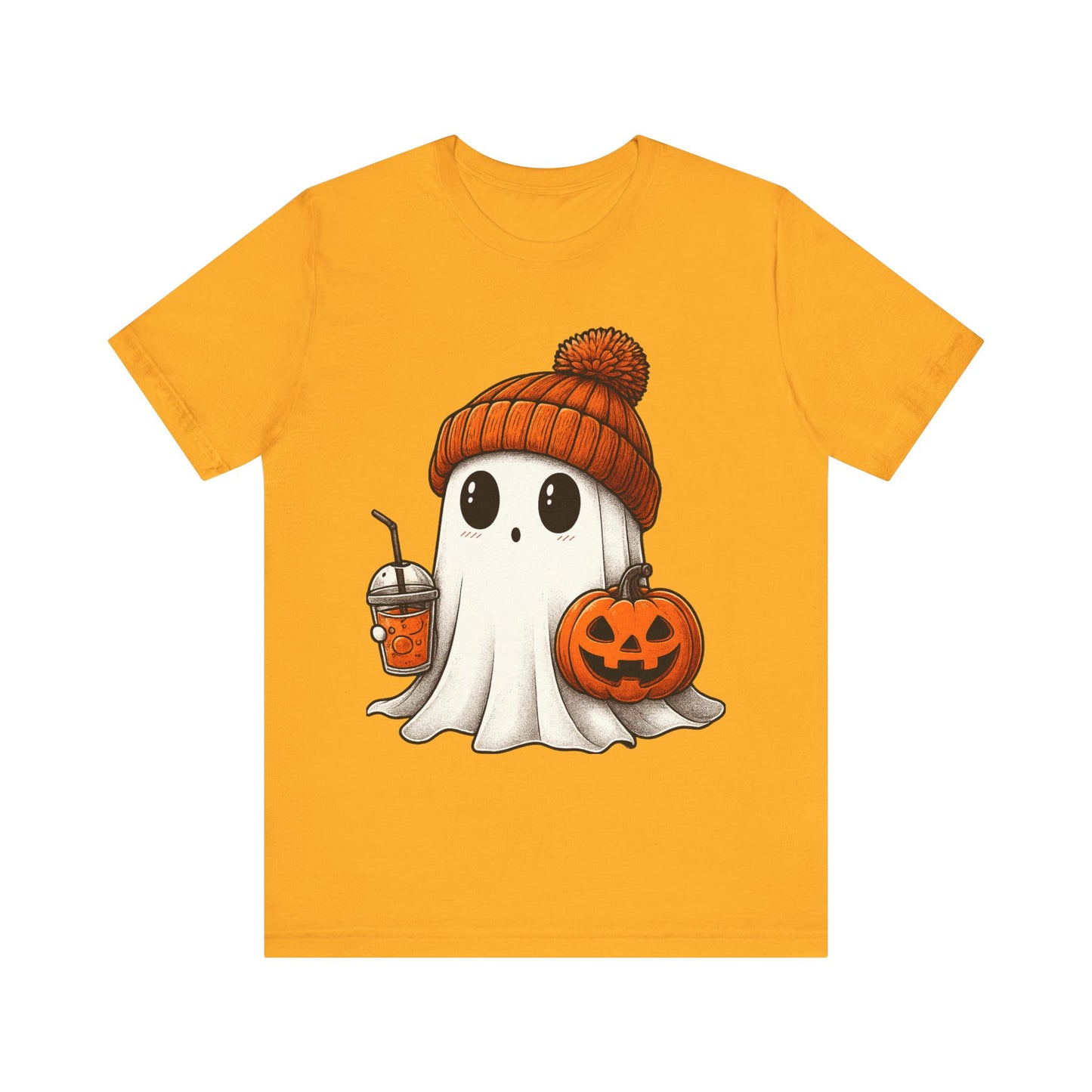 Halloween Ghost Unisex Tee, Spooky Shirt, Fall Fashion, Cute Ghost Shirt, Halloween Costume, Trick or Treat T-Shirt