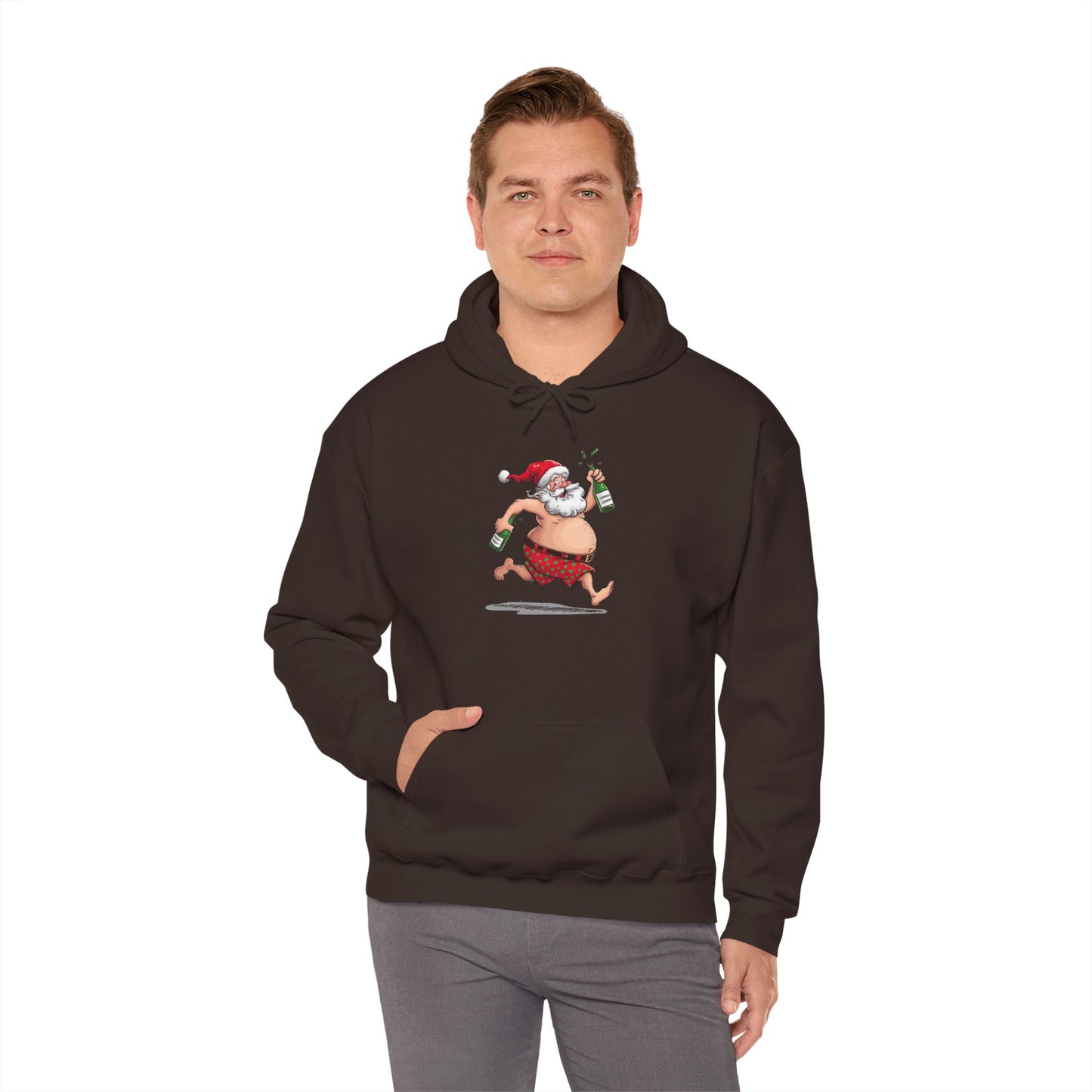 Santa's Holiday Cheer Hoodie, Funny Christmas Sweatshirt, Unisex Pullover, Cozy Gift for Him/Her, Festive Winter Apparel