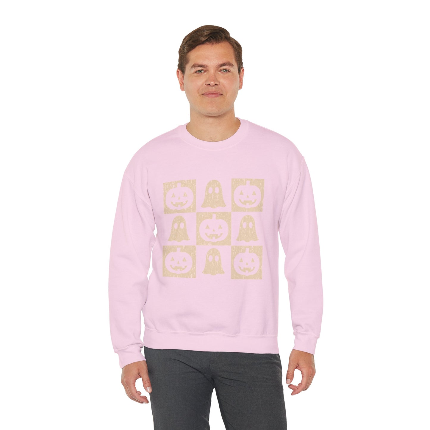 Halloween Ghosts Sweatshirt, Cozy Fall Sweater, Unisex Crewneck for Halloween, Cute Ghost Design, Perfect for Autumn Celebrations
