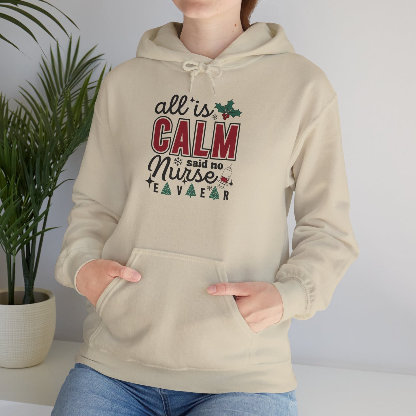 Festive Nurse Hooded Hoodie - Cozy Holiday Gift for Nurses - Christmas Apparel, Cute Hoodie, Nurse Life Hoodie, Xmas Gift Idea