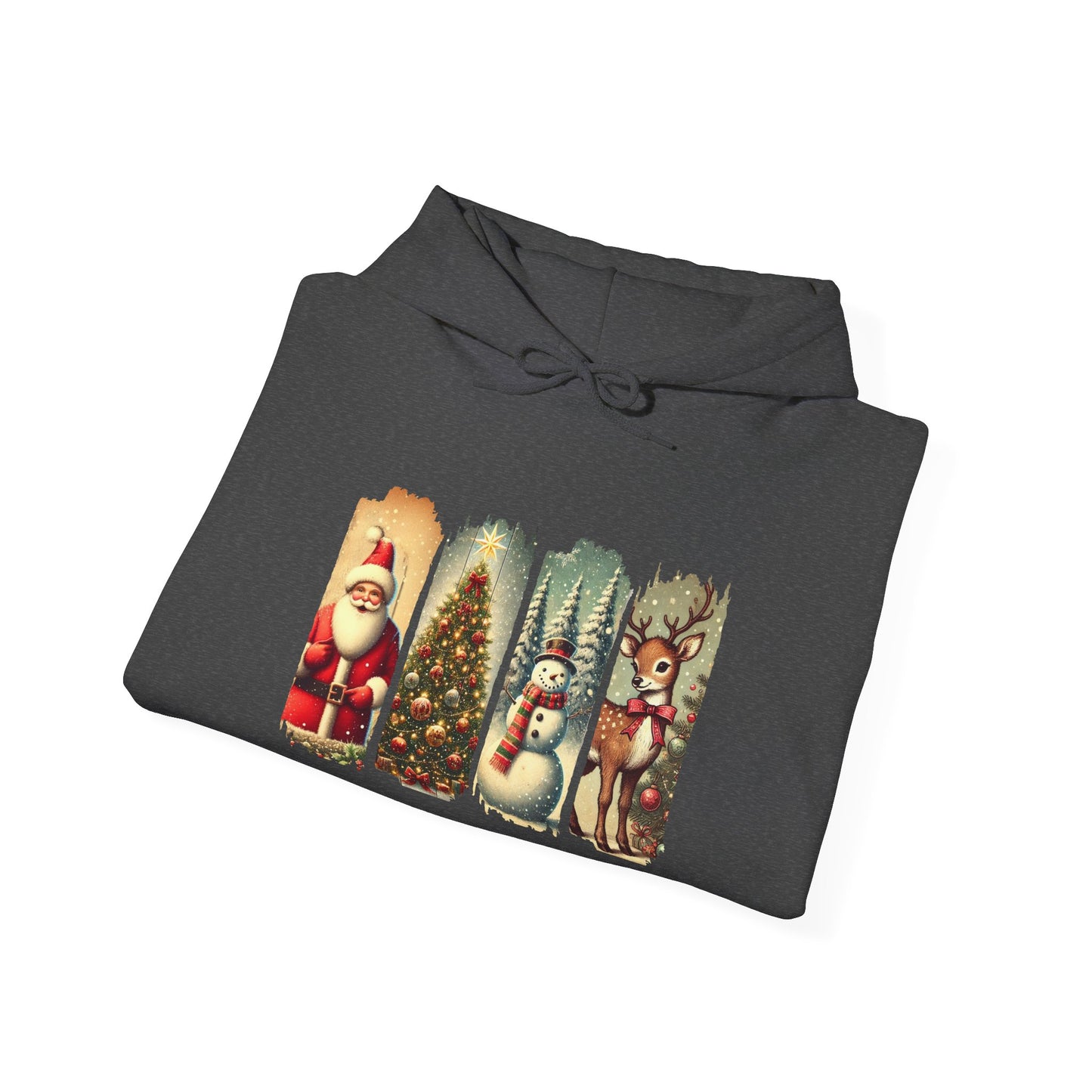 Cozy Christmas Sweatshirt with Vintage Holiday Designs, Unisex Hoodie for Winter, Christmas Gift, Holiday Wear, Festive Apparel