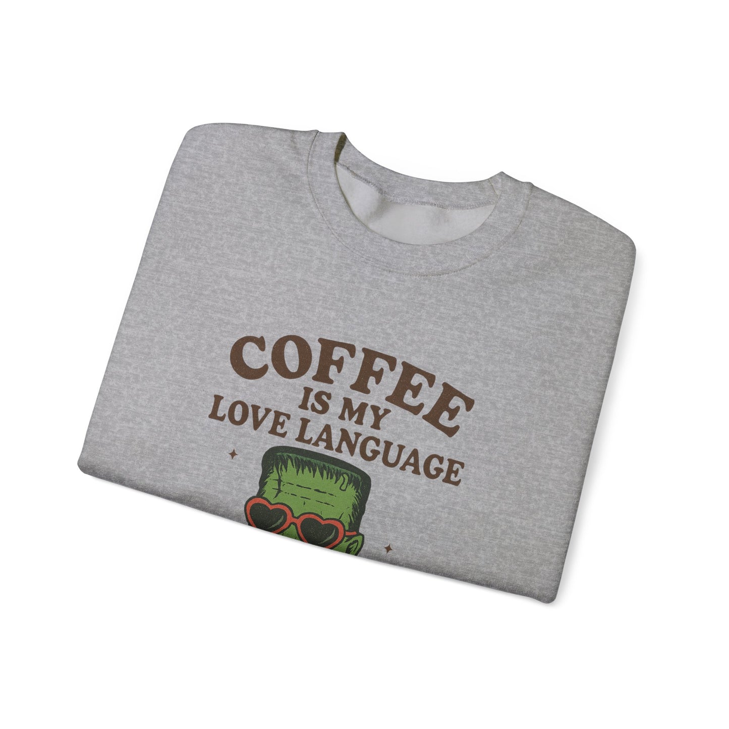 Coffee Lover's Unisex Crewneck Sweatshirt, Gift for Coffee Enthusiasts, Funny Sweatshirt, Halloween Apparel, Cozy Casual Wear