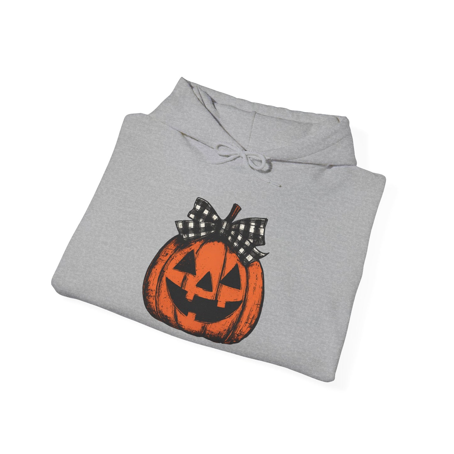 Halloween Pumpkin Hoodie with Bow, Cozy Fall Hoodie, Unisex Hoodie, Autumn Fashion, Halloween Costume, Pumpkin Spice
