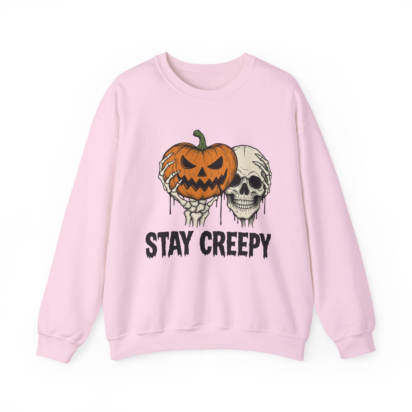 Stay Creepy Crewneck Sweatshirt, Halloween Sweatshirt, Unisex Fall Fashion, Cozy Sweatshirt Apparel, Spooky Halloween, Festive Gift