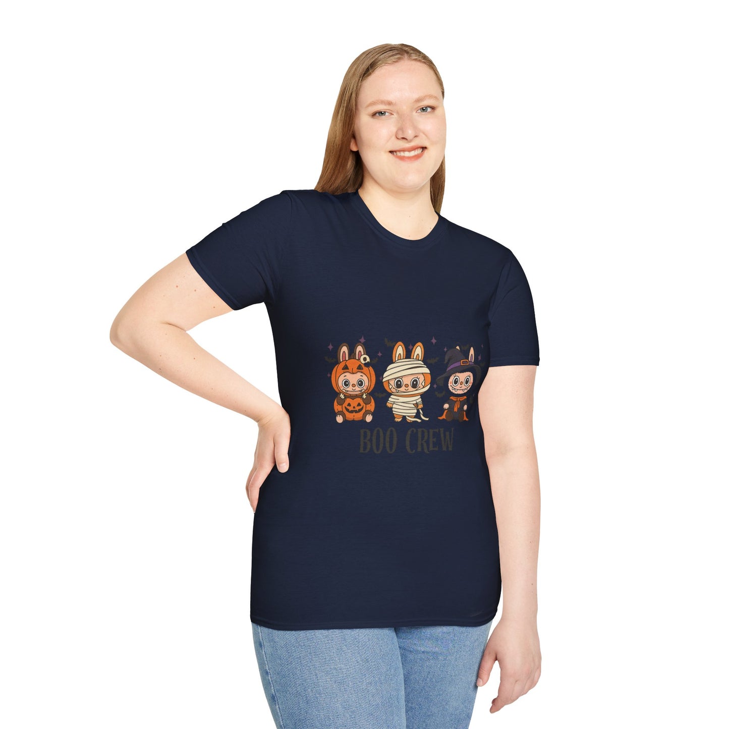Boo Crew Halloween T-Shirt, Unisex Softstyle Tee, Cute Halloween Shirt, Fall Festival Apparel, Spooky Season Gift, Trick or Treat Top
