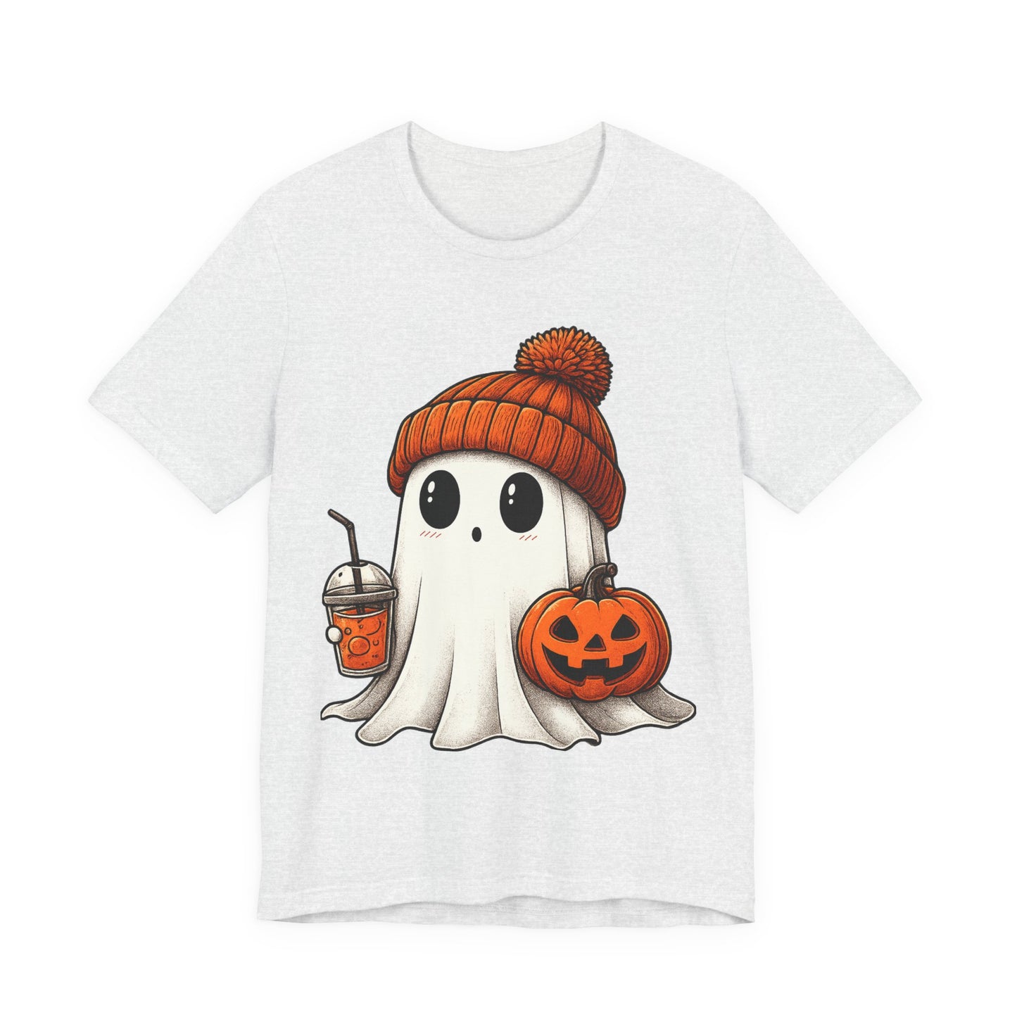 Halloween Ghost Unisex Tee, Spooky Shirt, Fall Fashion, Cute Ghost Shirt, Halloween Costume, Trick or Treat T-Shirt