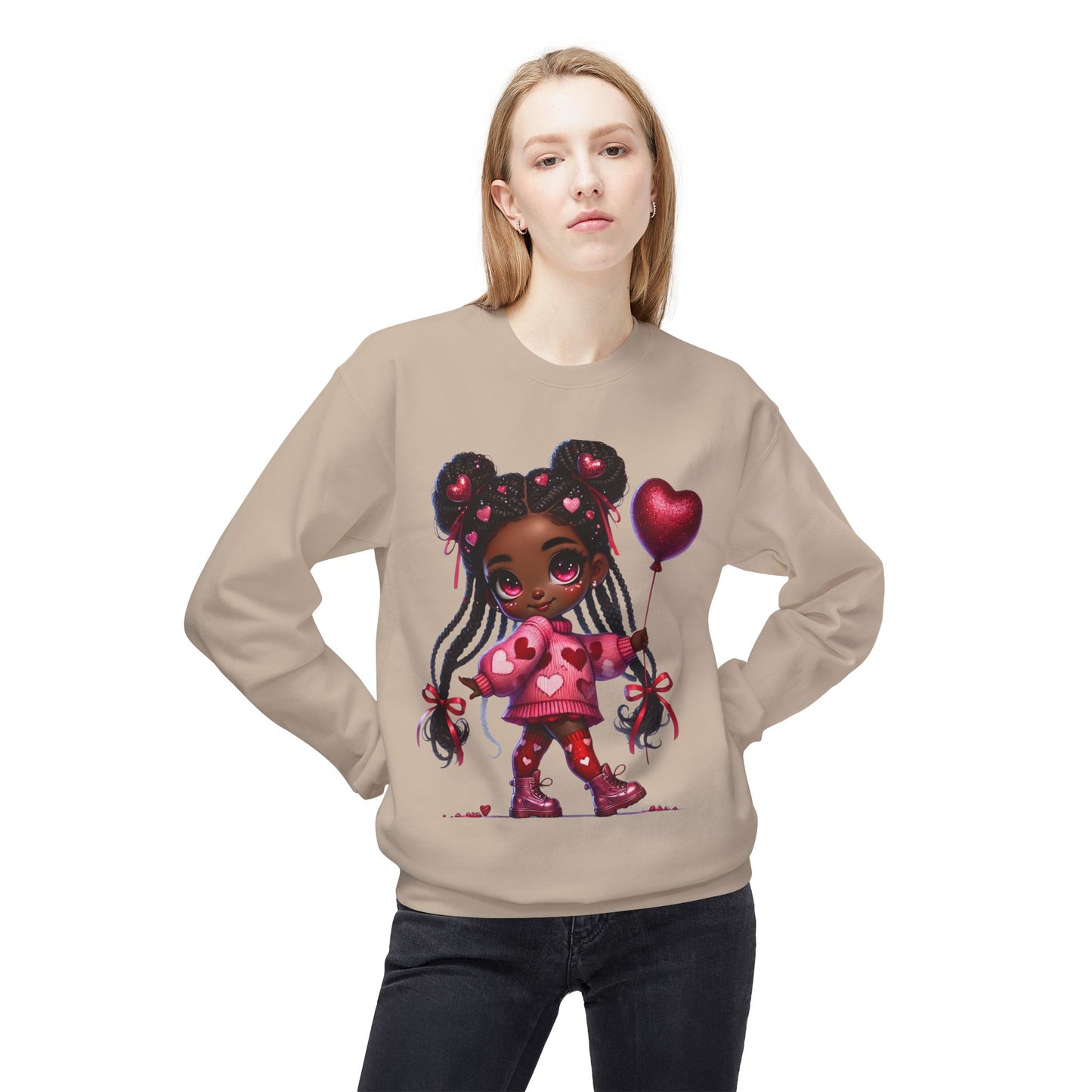 Valentines Unisex Midweight Softstyle Fleece Crewneck Sweatshirt
