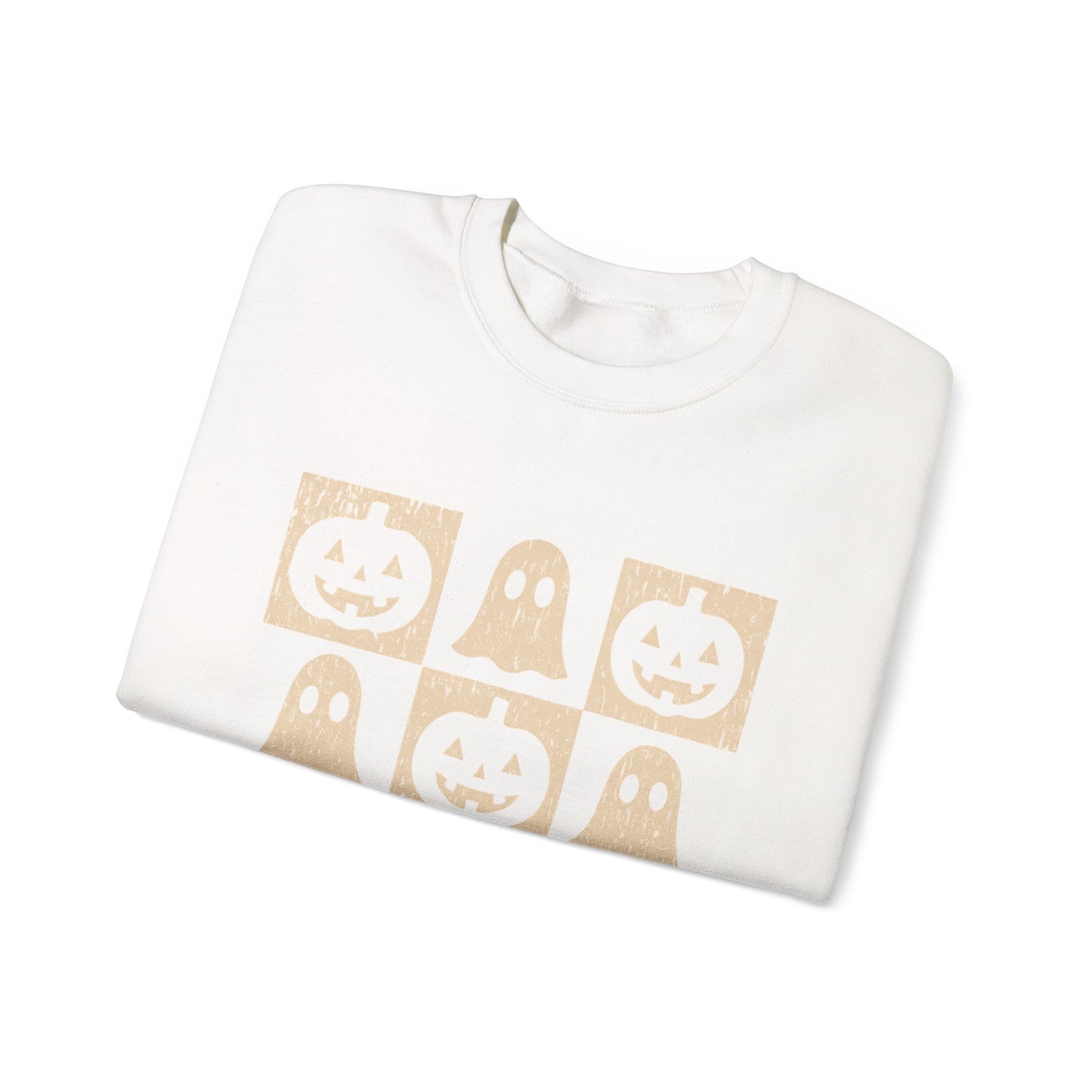 Halloween Ghosts Sweatshirt, Cozy Fall Sweater, Unisex Crewneck for Halloween, Cute Ghost Design, Perfect for Autumn Celebrations