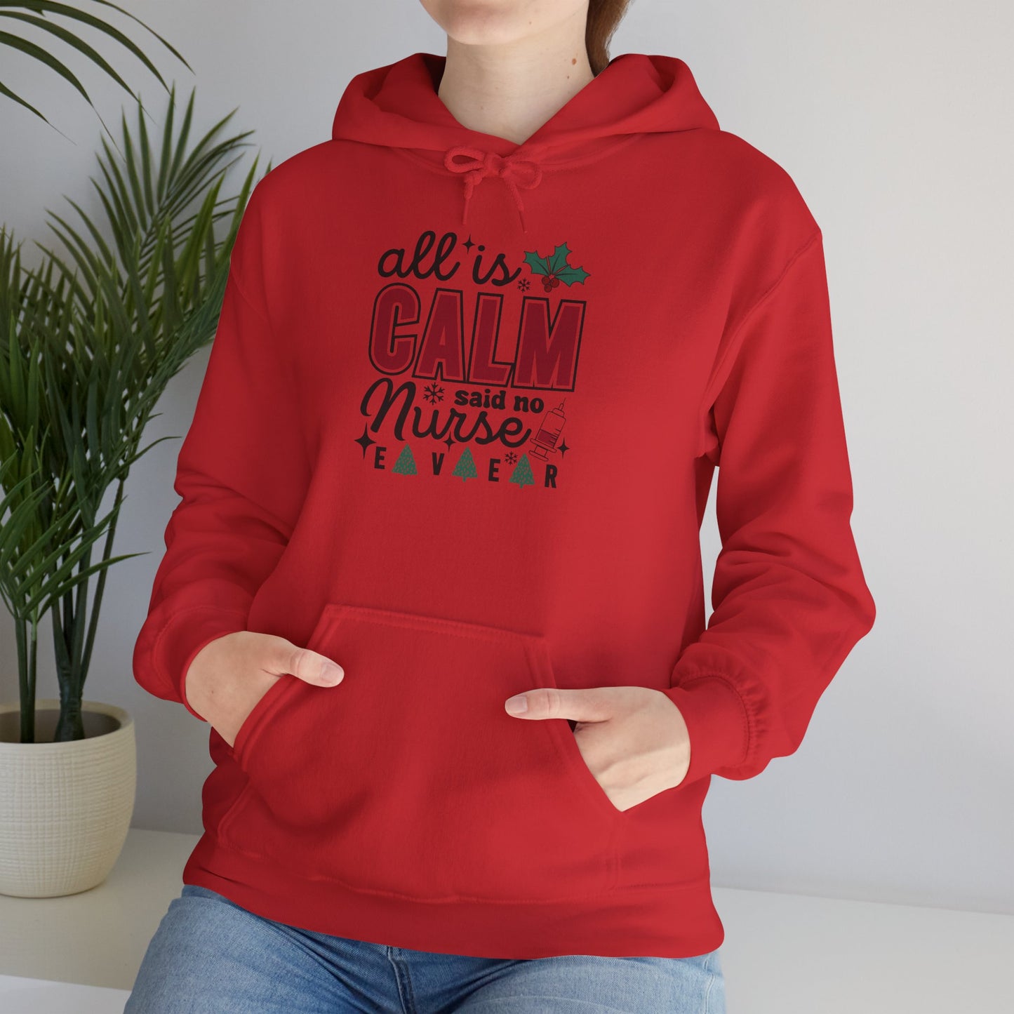 Festive Nurse Hooded Hoodie - Cozy Holiday Gift for Nurses - Christmas Apparel, Cute Hoodie, Nurse Life Hoodie, Xmas Gift Idea
