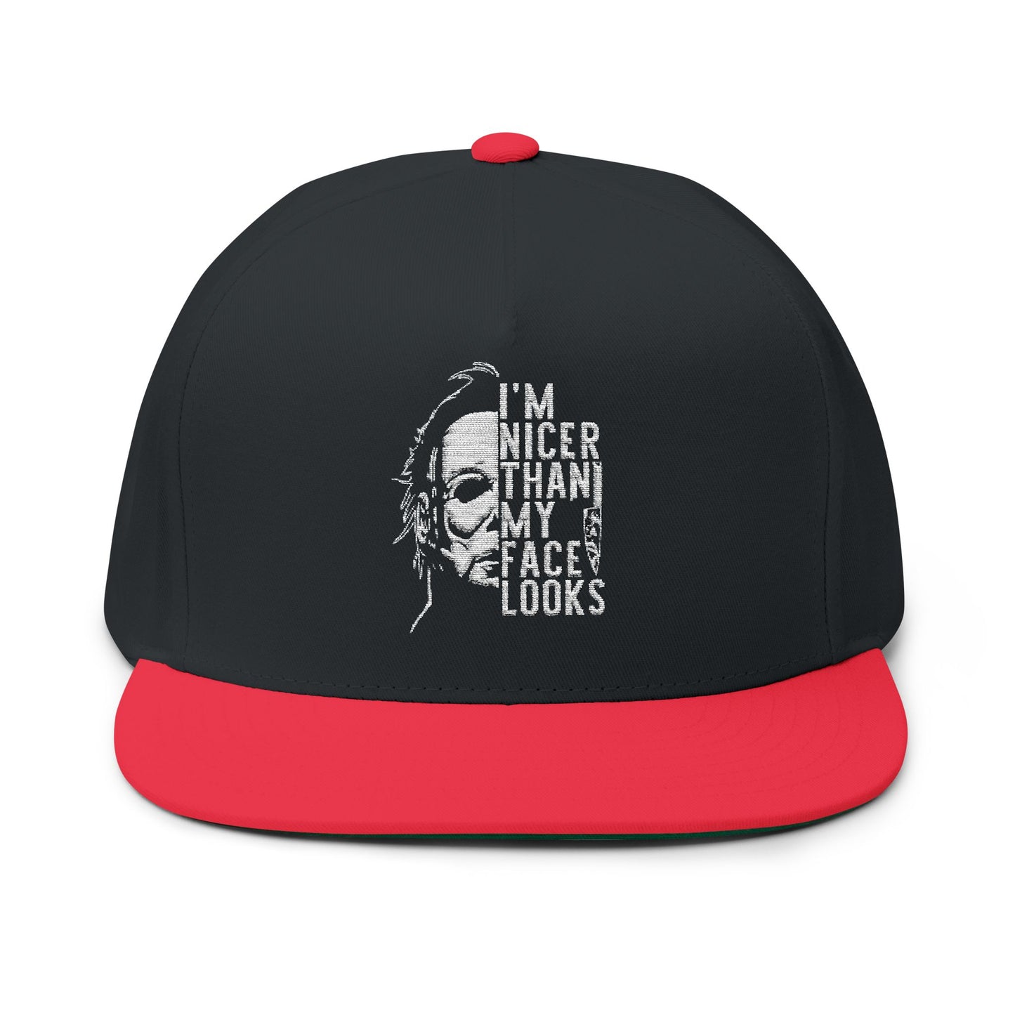 Nicer Than My Face Looks Flat Bill Cap, Funny Hat Gift, Snapback Cap, Casual Style, Embroidered Cap, Unique Accessory