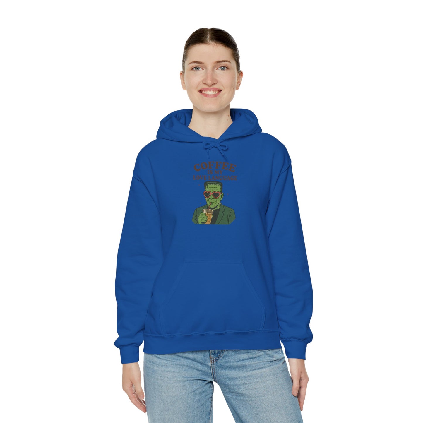 Coffee Is My Love Language Hoodie, Cozy Sweatshirt for Coffee Lovers, Gift for Him or Her, Warm Casual Wear, Perfect for Fall