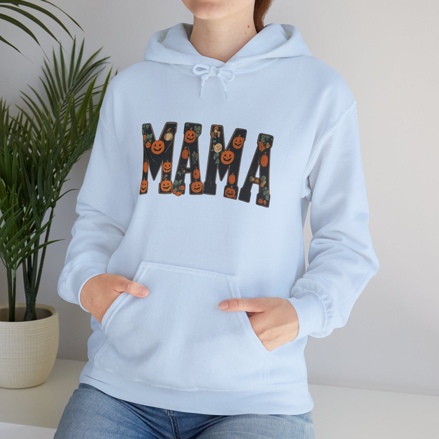 Mama Pumpkin Hooded Hoodie | Cozy Fall Apparel, Perfect for Gift Giving, Halloween, Family Gatherings, Autumn Fashion