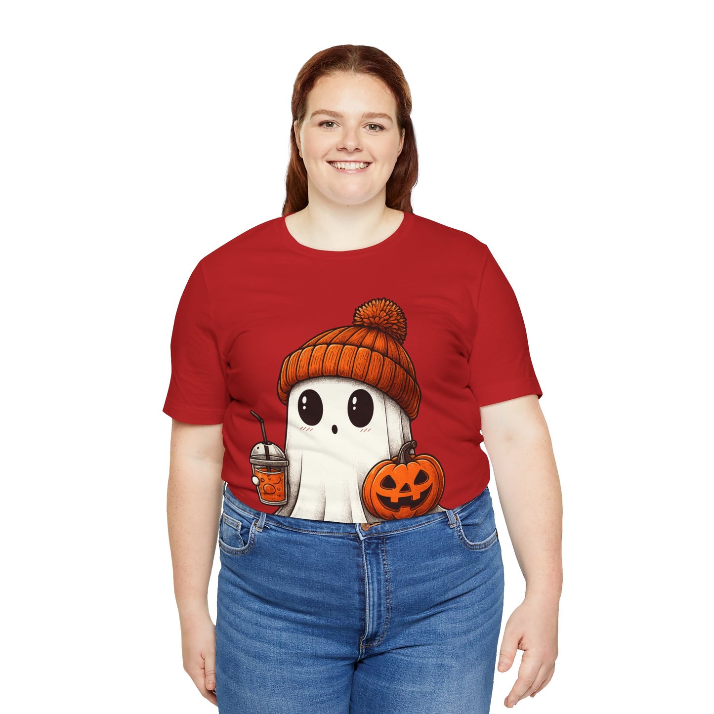 Halloween Ghost Unisex Tee, Spooky Shirt, Fall Fashion, Cute Ghost Shirt, Halloween Costume, Trick or Treat T-Shirt