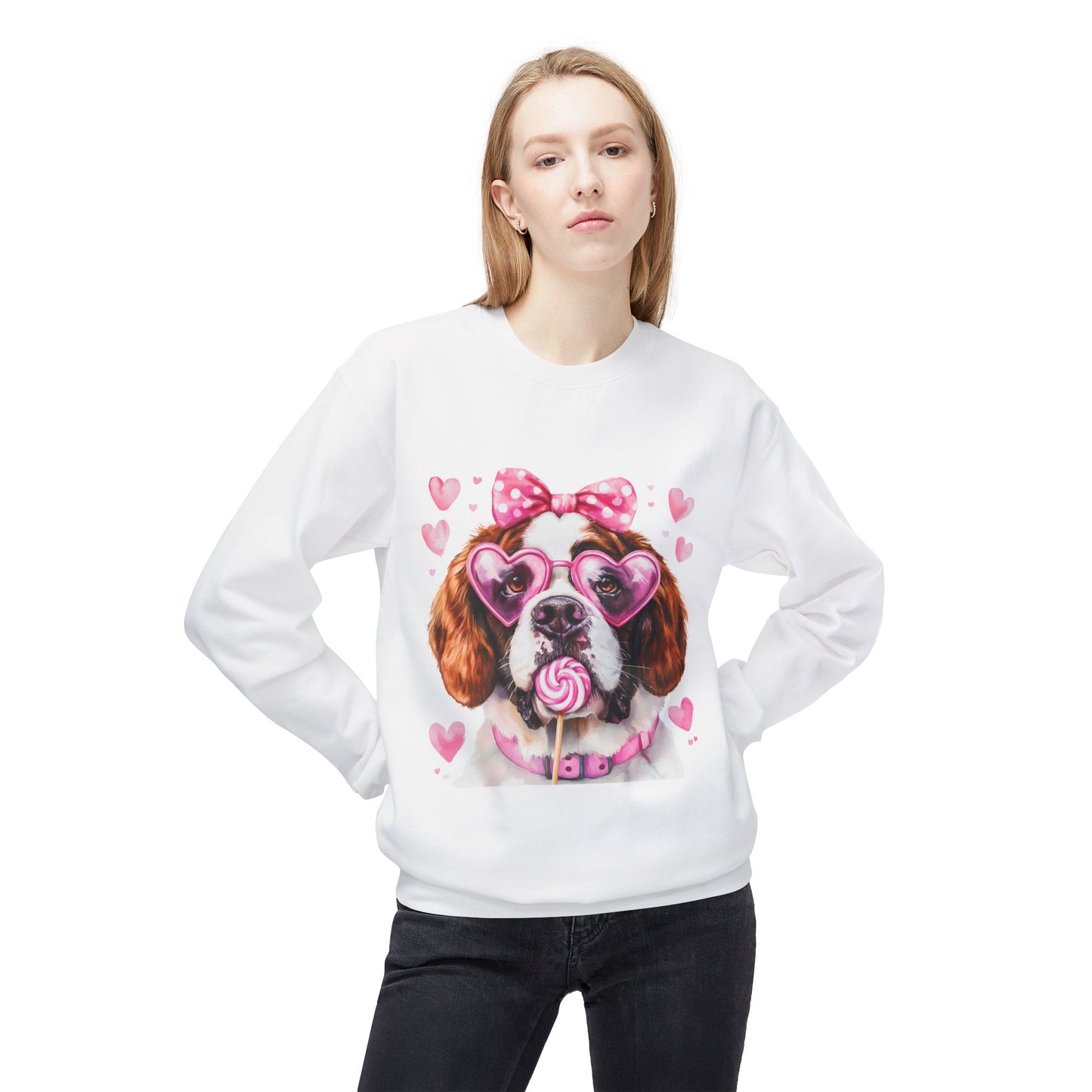 Valentines Unisex Midweight Softstyle Fleece Crewneck Sweatshirt