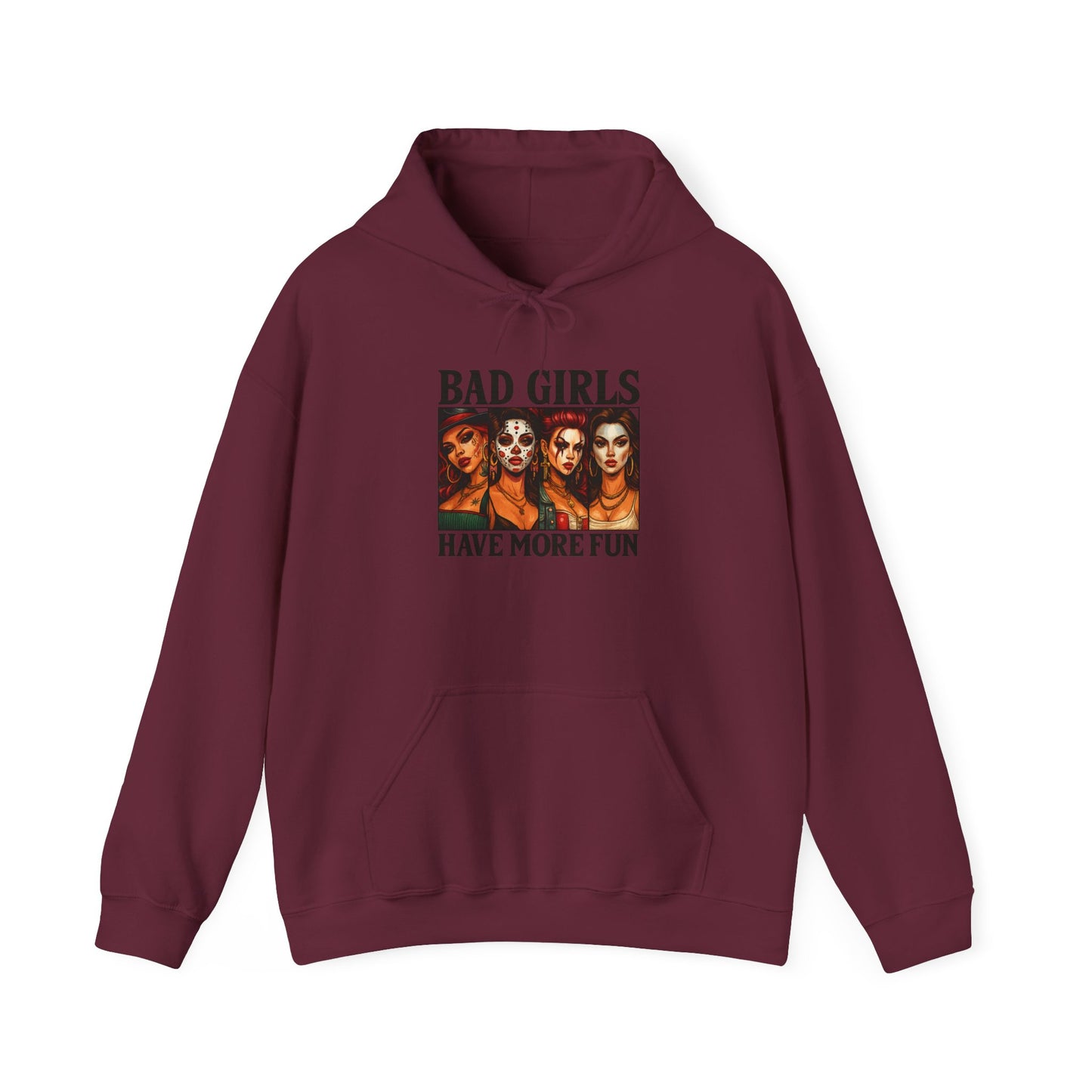 Bad Girls Sweatshirt | Unisex Hooded Sweatshirt for Fashion Lovers | Perfect Gift for Friends, Fun Casual Wear, Trendy Street Style