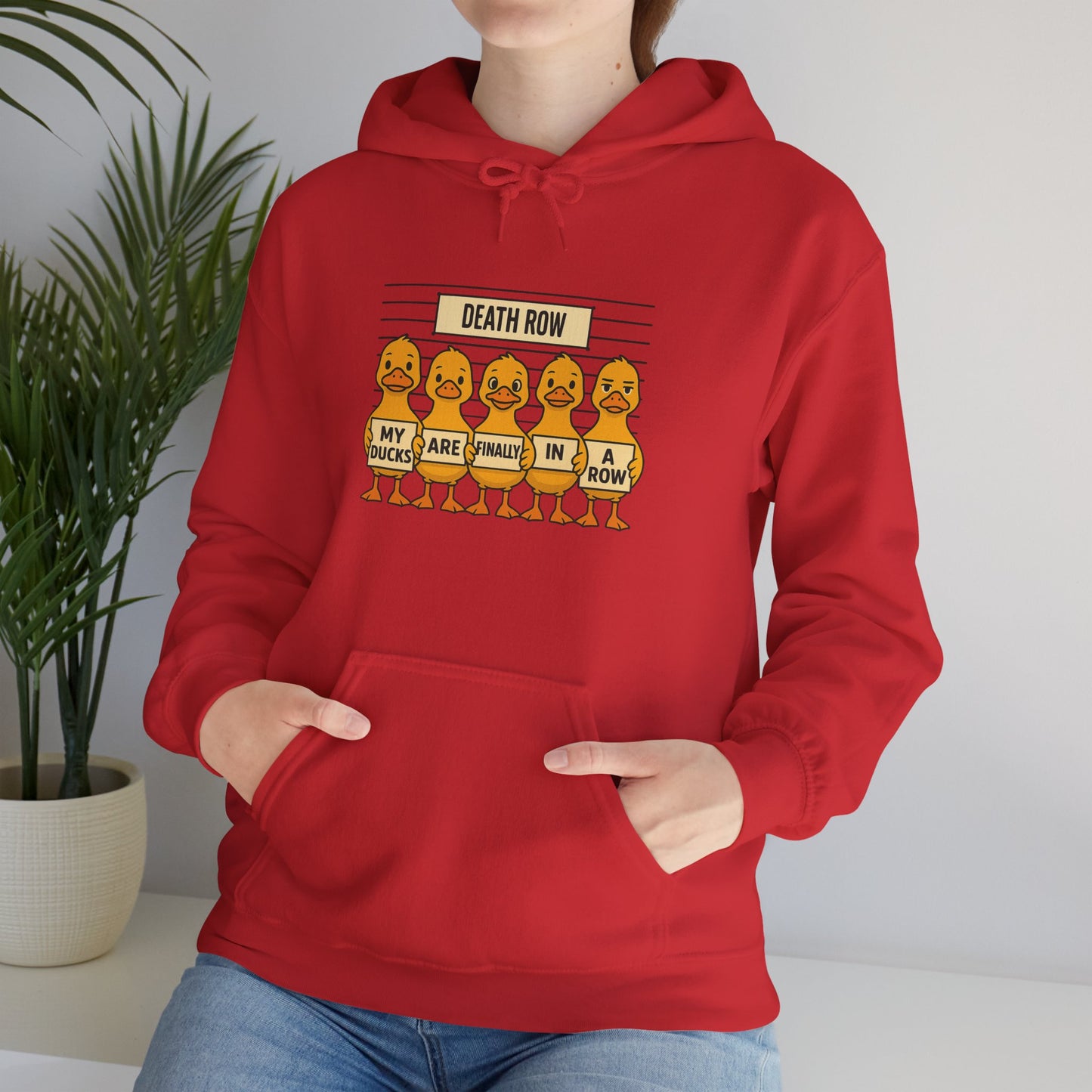 Funny Unisex Sweatshirt: Death Row Ducks, Cozy Hoodie, Perfect for Casual Wear