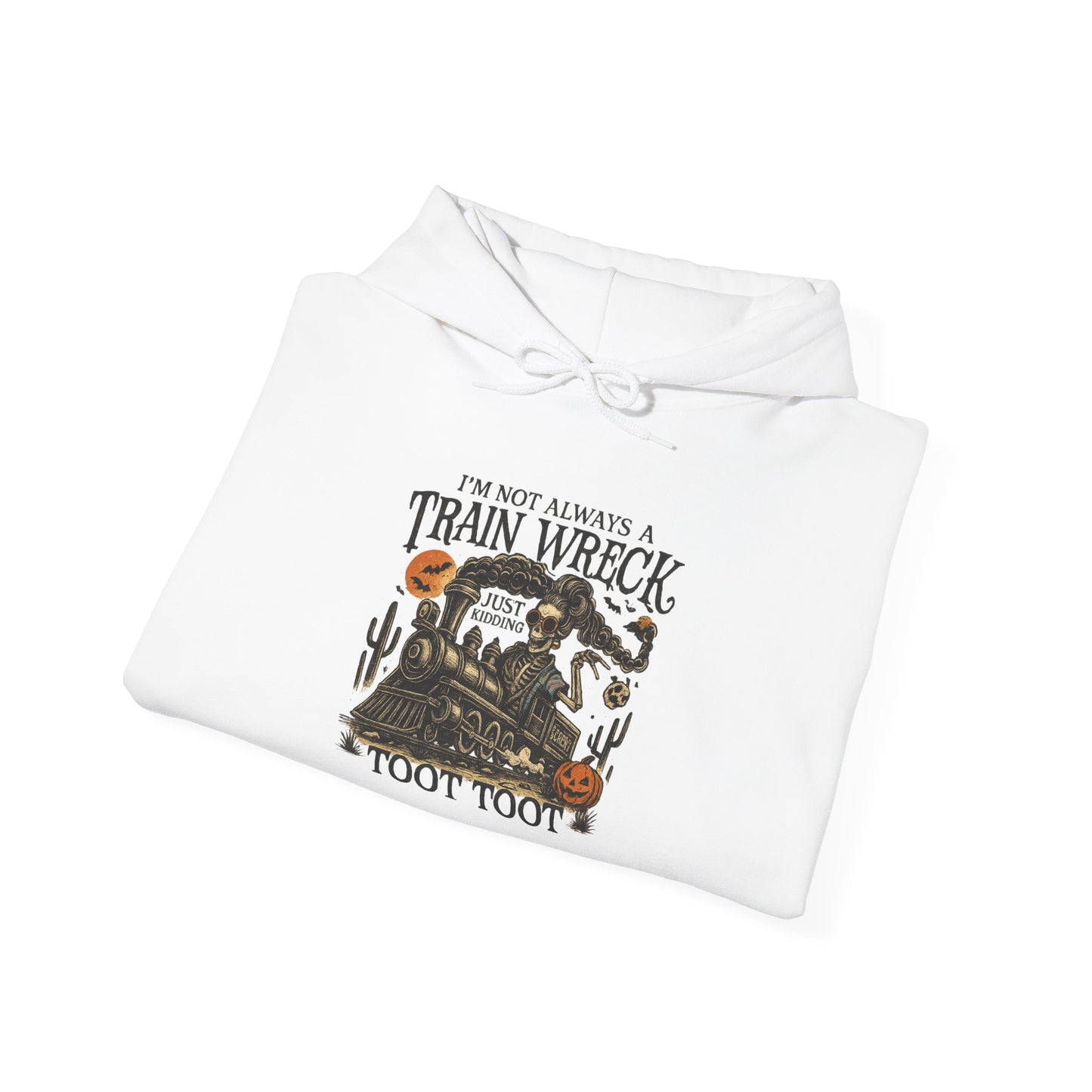 Halloween Train Toot Toot Hoodie, Cozy hoodie , Unisex Pullover, Perfect Fall Gift, Spooky Season Apparel, Halloween Costume Alternative