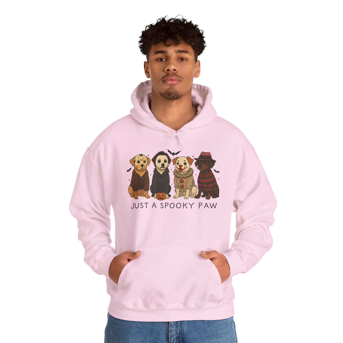 Spooky Paws Unisex Hoodie - Halloween Dog Lover Sweatshirt, Cozy Fall Apparel, Pet Themed Clothing, Gift for Dog Owners, Spooky Season Style