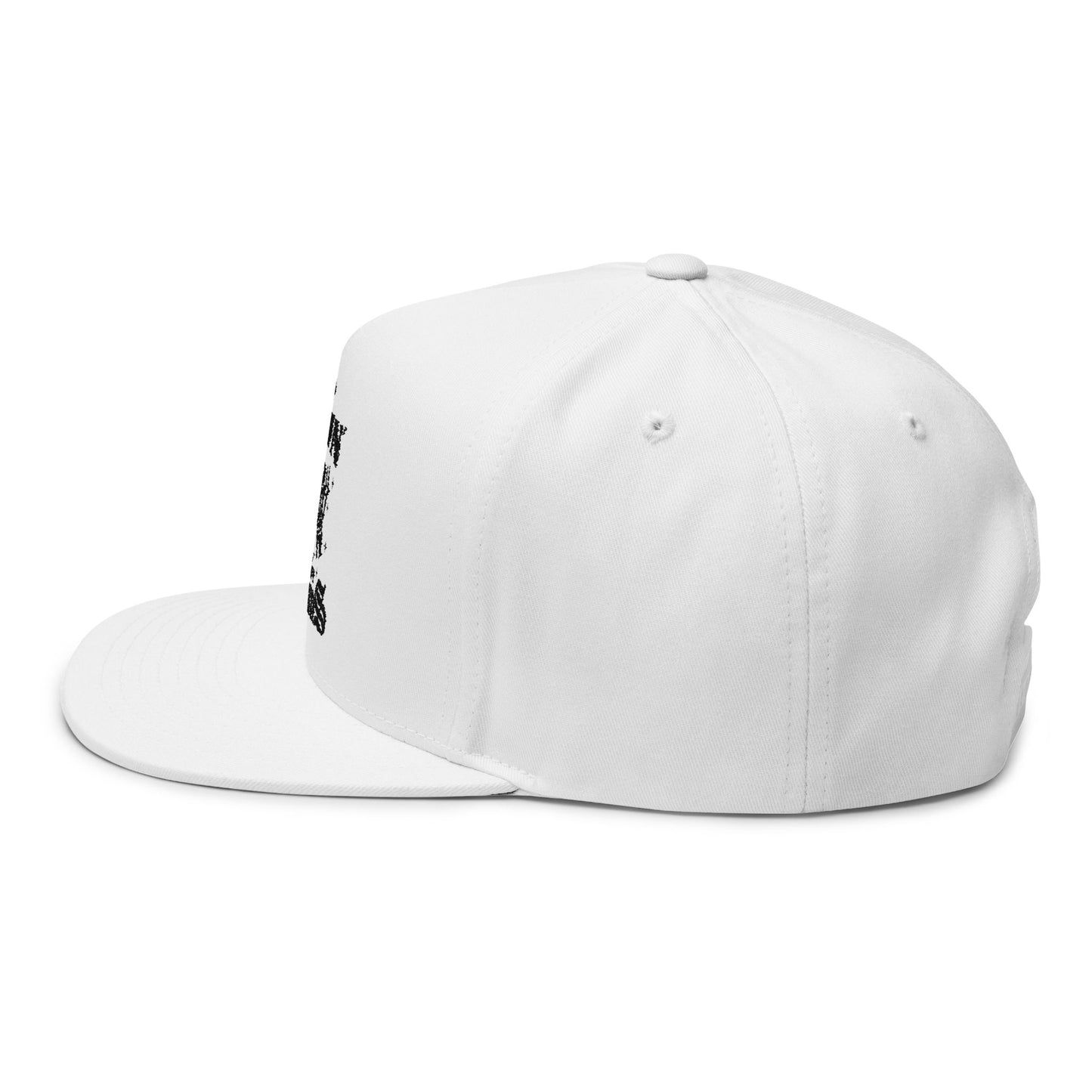 Vibin' with My Demons Flat Bill Cap, Cool Embroidered Hat, Gothic Aesthetic Accessory, Fashion Statement Hat, Great for Festivals, Gifts