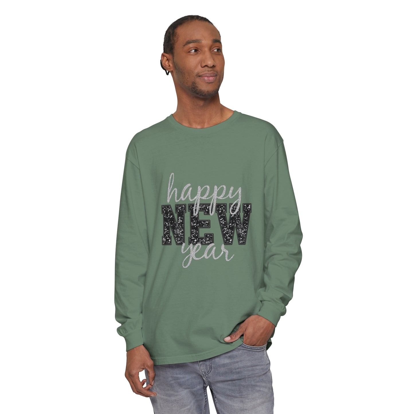 New Year Unisex Garment-dyed Long Sleeve T-Shirt