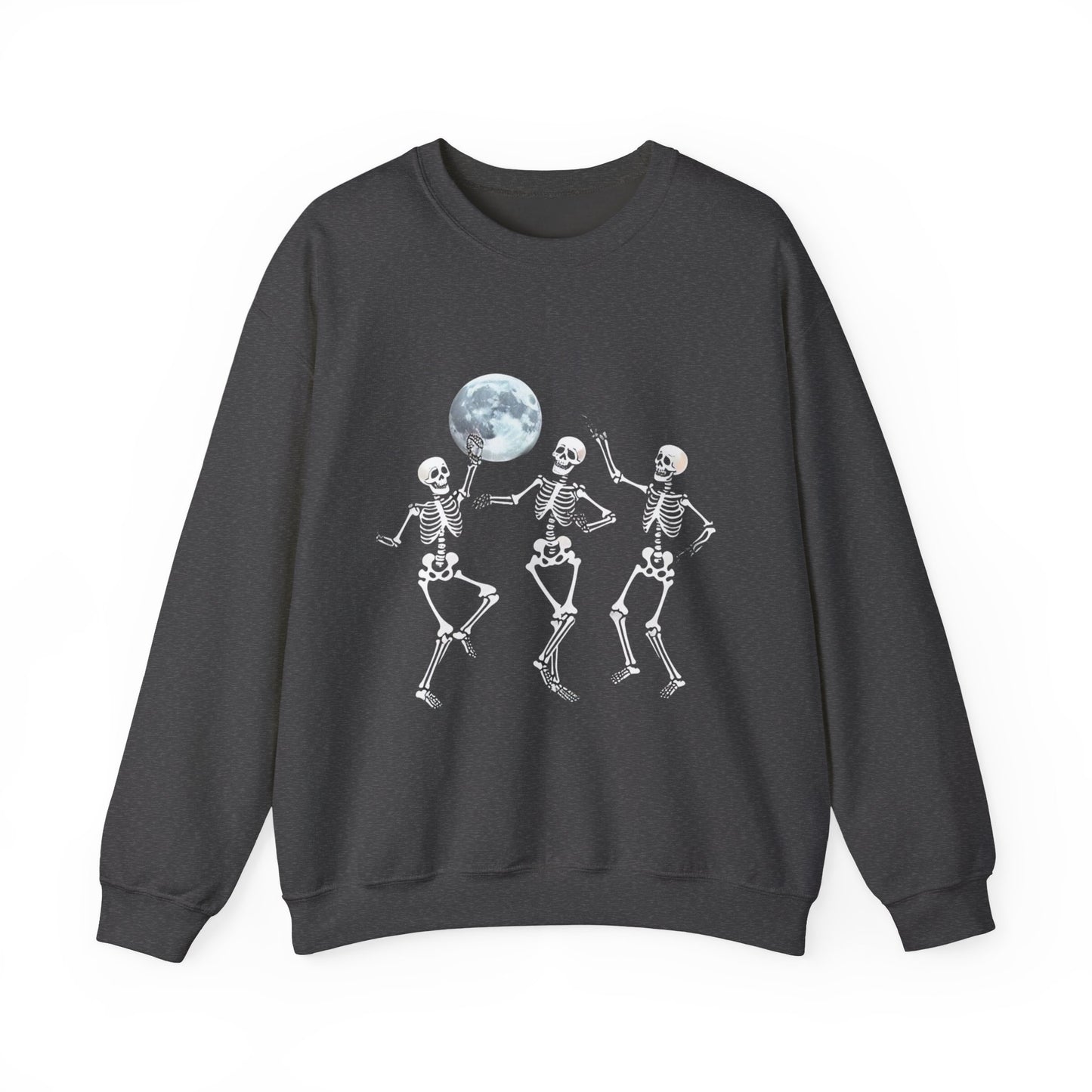 Spooky Dance Crewneck Sweatshirt - Halloween Oddities, Unisex Sweatshirt, Festive Apparel, Skeleton Design, Cozy Style