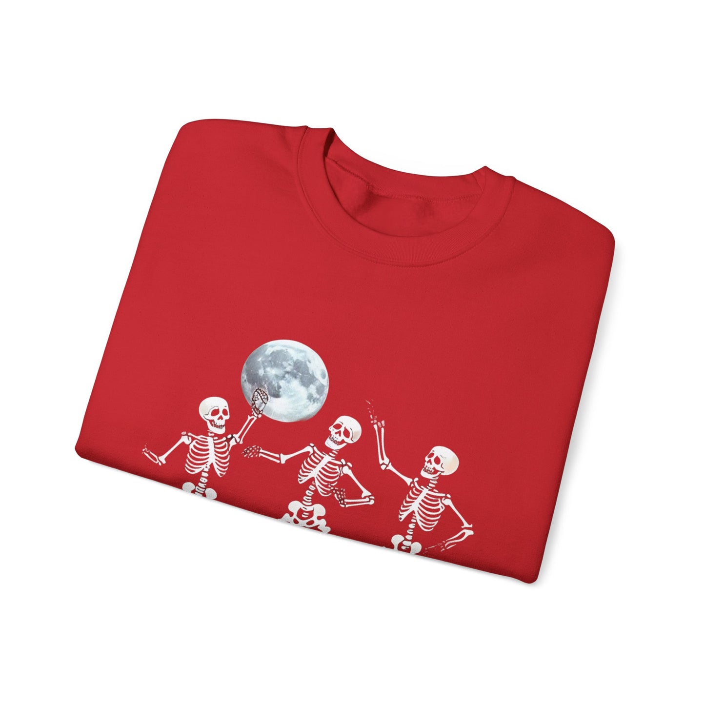 Spooky Dance Crewneck Sweatshirt - Halloween Oddities, Unisex Sweatshirt, Festive Apparel, Skeleton Design, Cozy Style