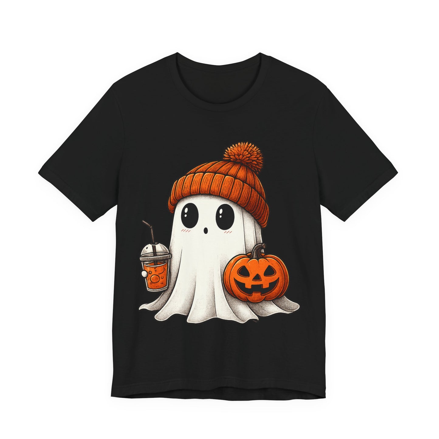 Halloween Ghost Unisex Tee, Spooky Shirt, Fall Fashion, Cute Ghost Shirt, Halloween Costume, Trick or Treat T-Shirt