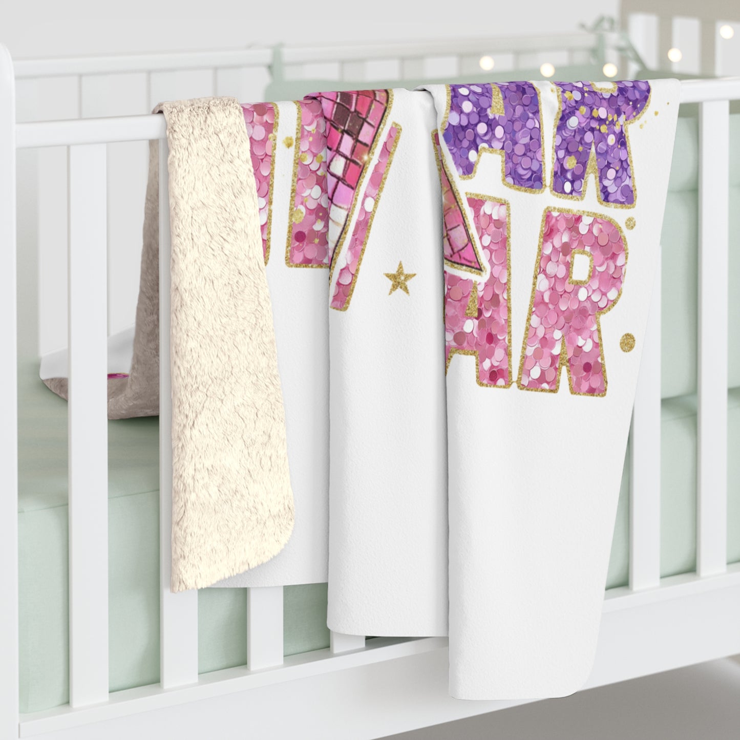 New Year Sherpa Fleece Blanket