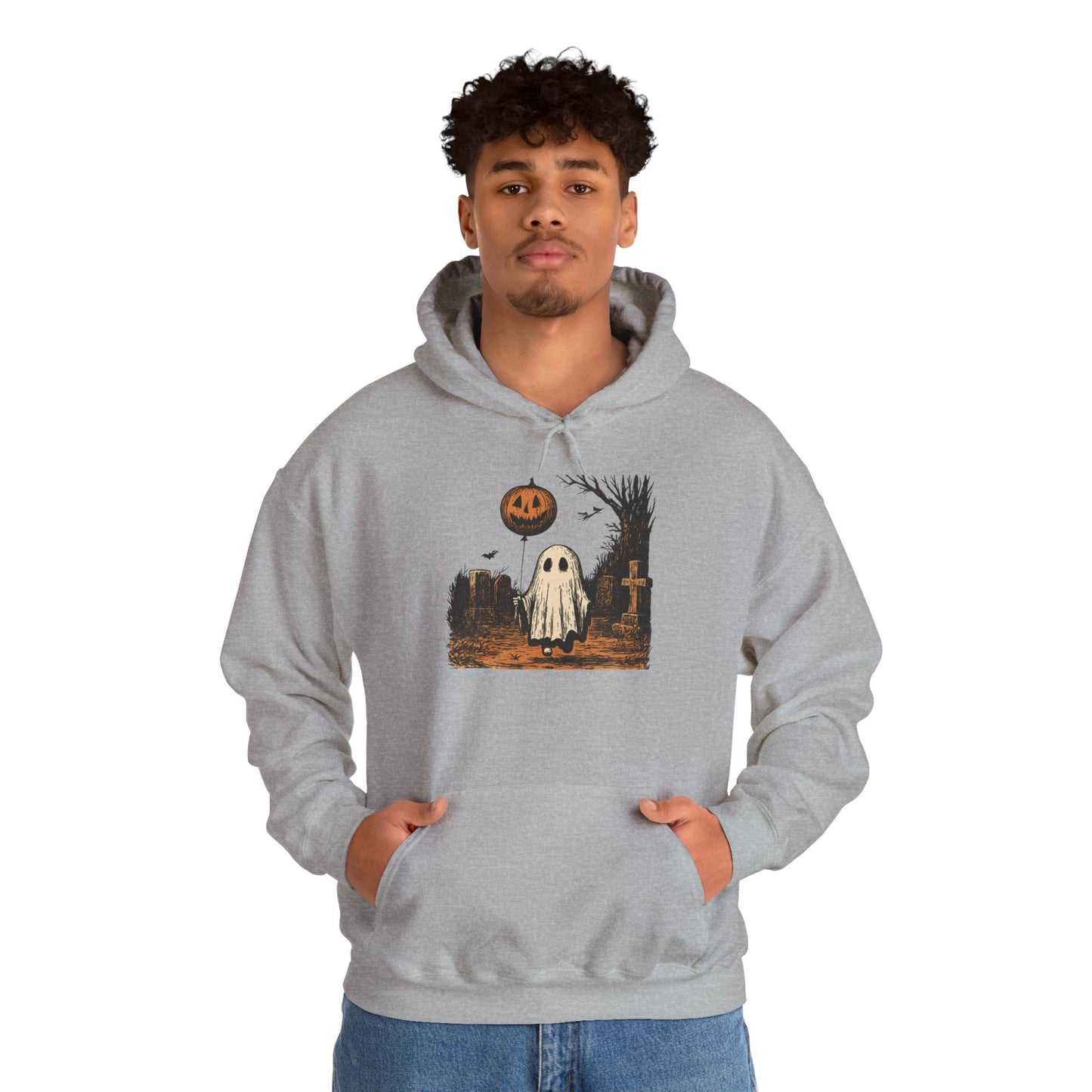 Halloween Ghost Hoodie, Cozy Unisex Hoodie, Spooky Season Apparel, Fall Fashion, Trick or Treat Gift