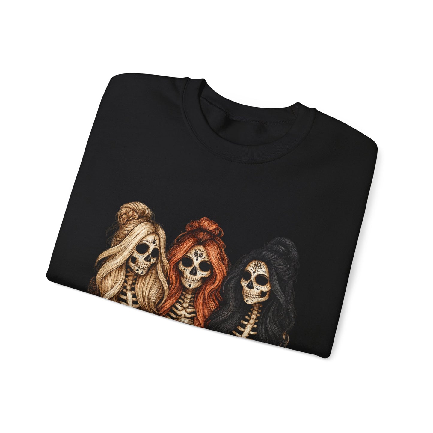 Halloween Skeleton Crewneck Sweatshirt, Cozy Unisex Sweatshirt, Trendy Halloween Apparel, Gift for Halloween Lovers, Spooky Season Outfit