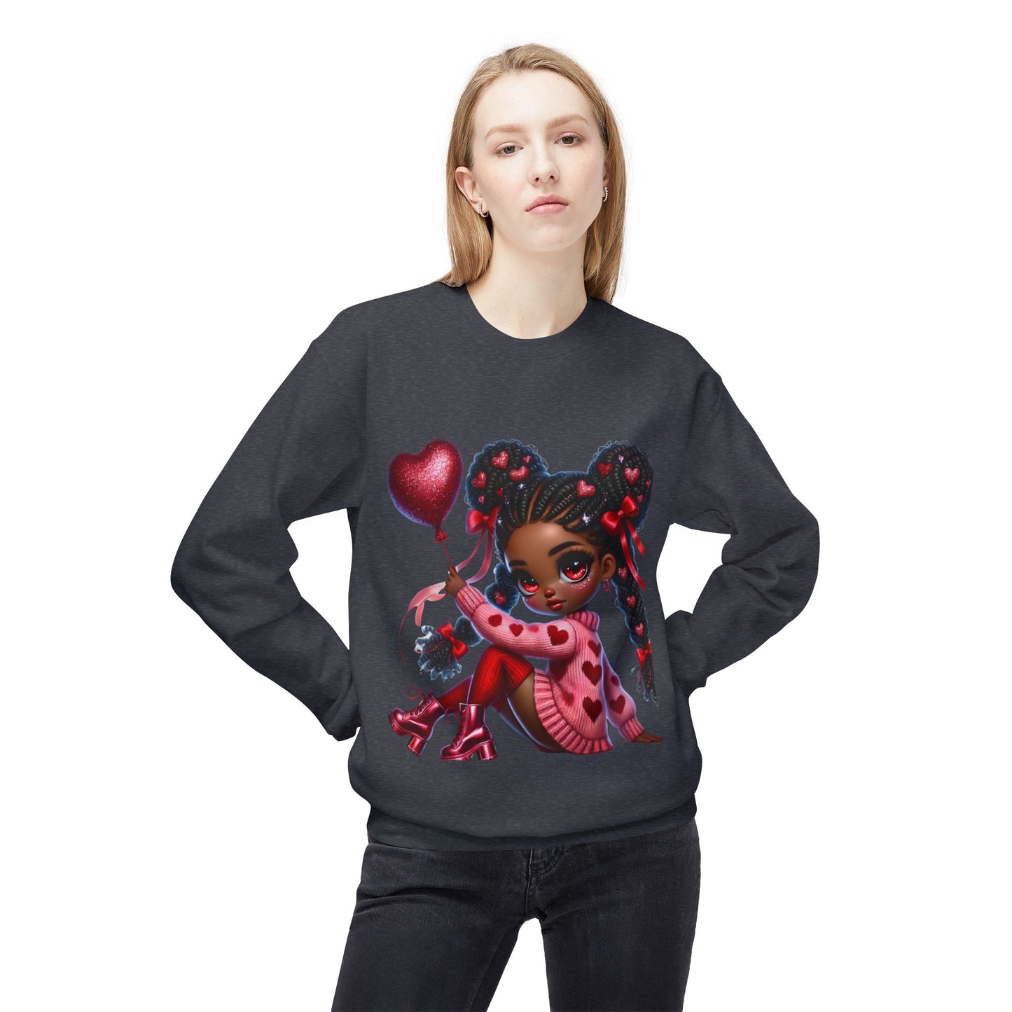 Valentines Unisex Midweight Softstyle Fleece Crewneck Sweatshirt
