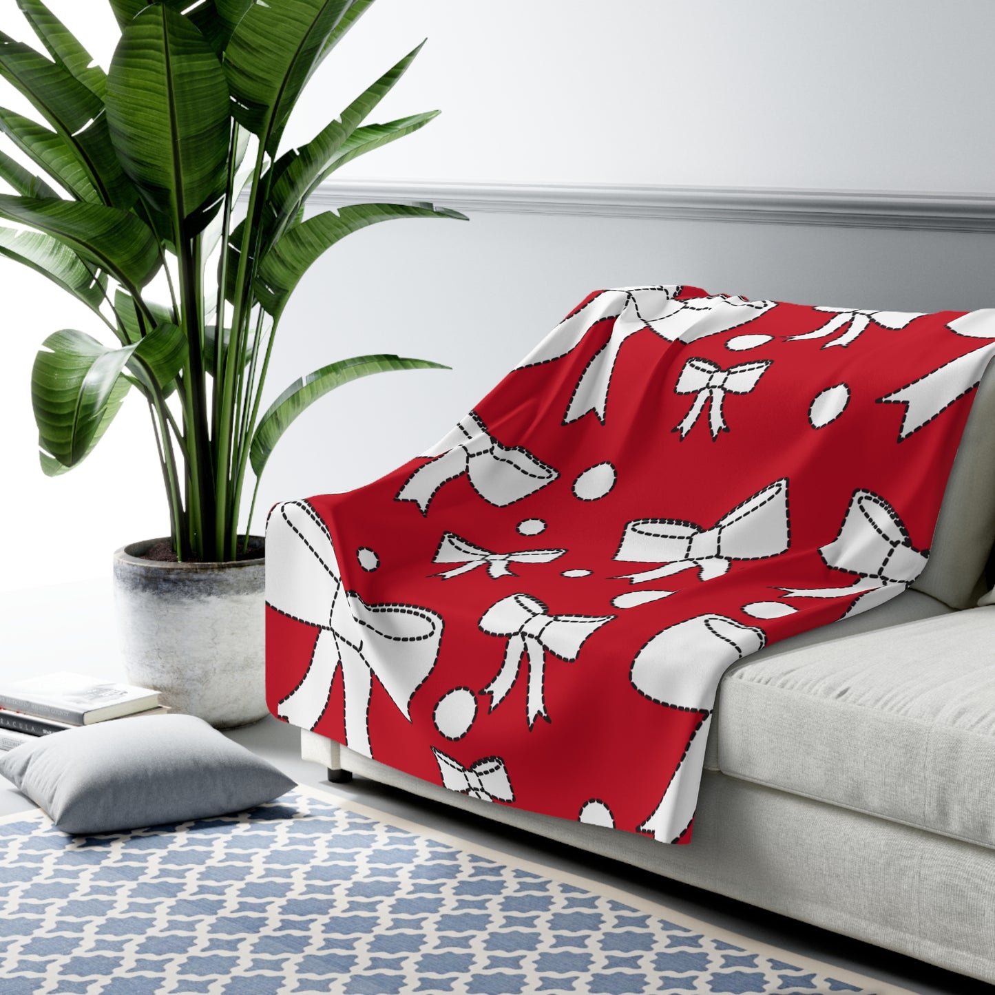 Christmas Bow Blanket
