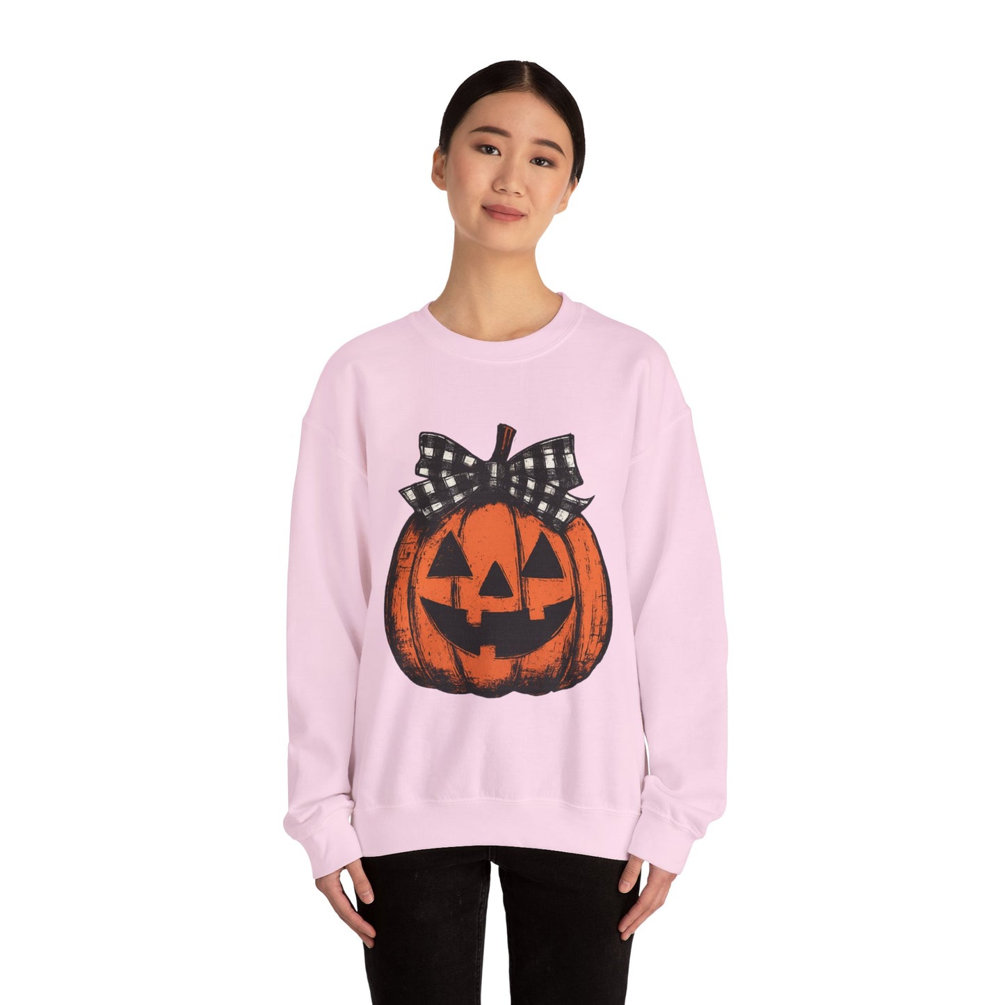 Autumn Pumpkin Crewneck Sweatshirt, Fall Fashion, Halloween Sweatshirt, Cozy Sweater, Pumpkin Patch Outfit, Unisex Clothing